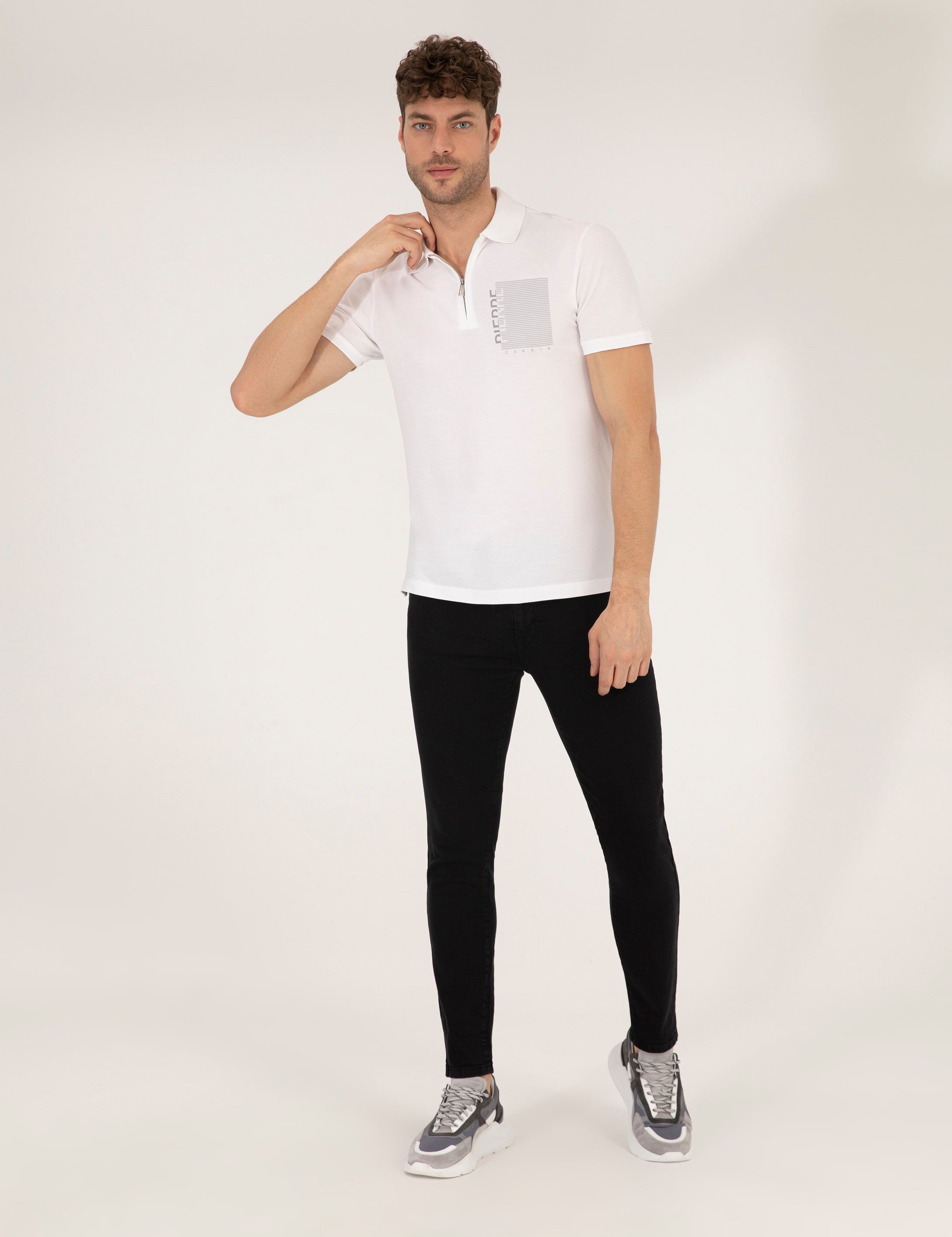 Siyah Slim Fit Jean Pantolon - Image 1