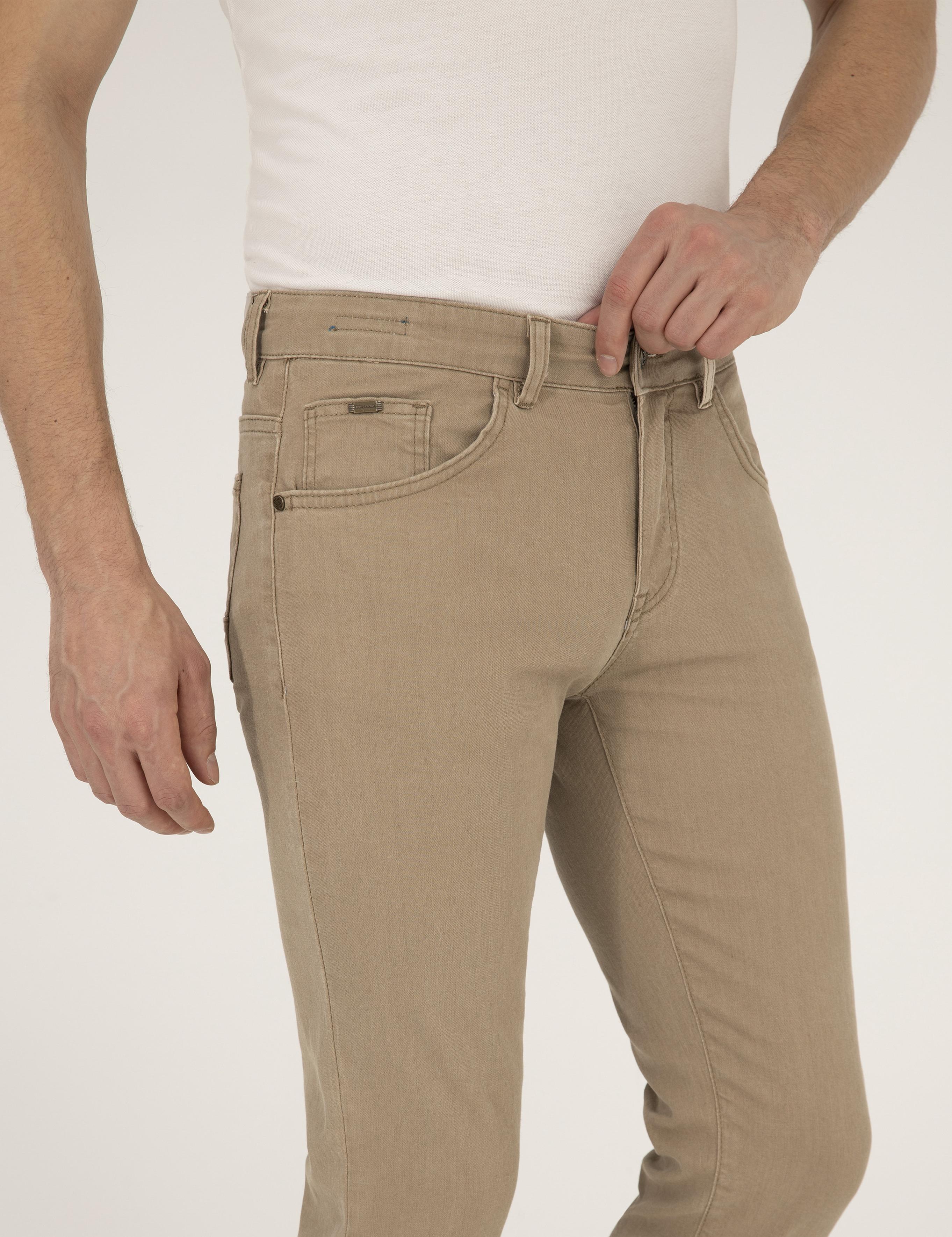 Açık Yeşil Slim Fit Jean Pantolon