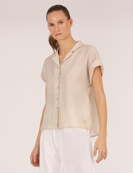 Bej Comfort Fit Kısa Kollu Gömlek - 50262504025