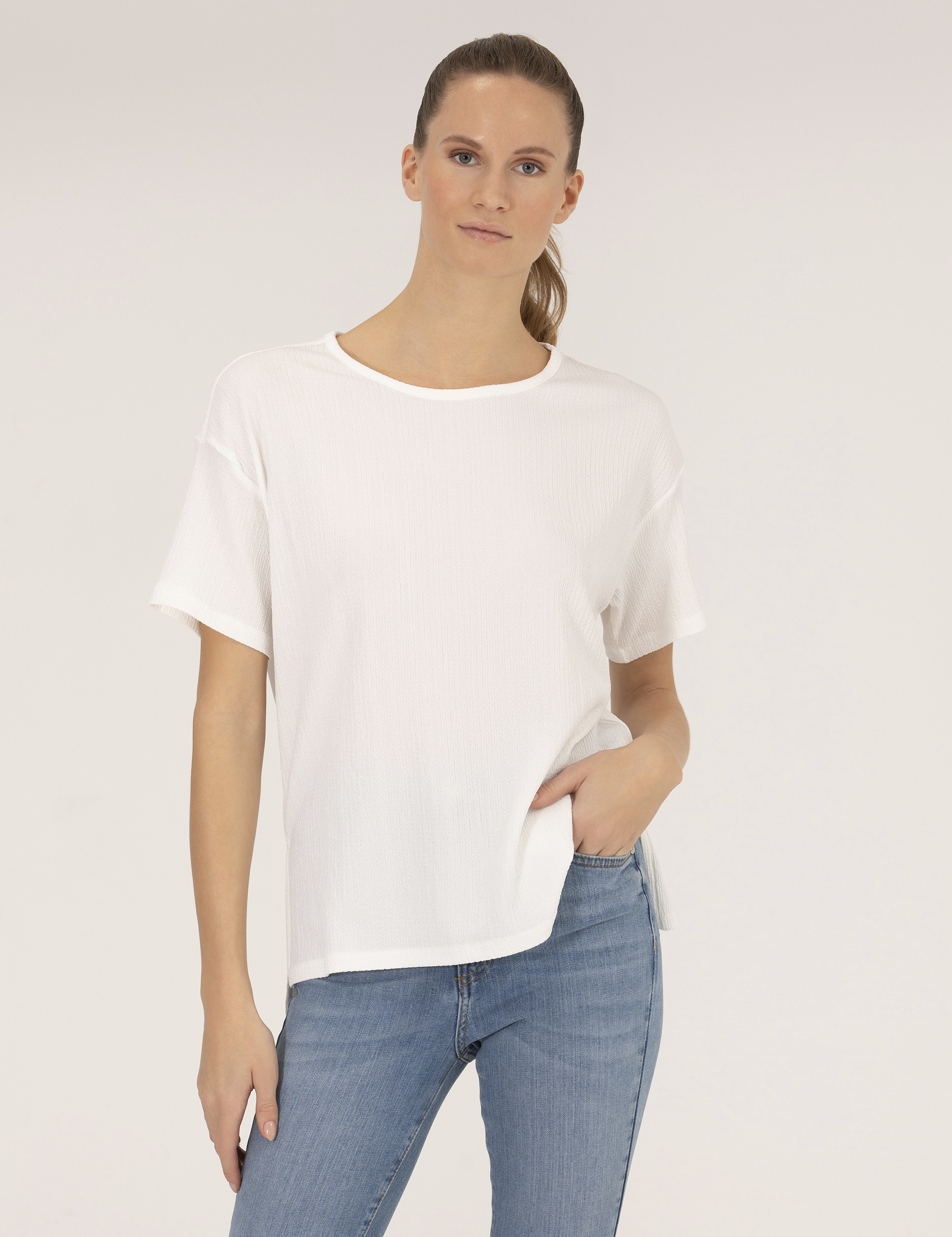 Ekru Regular Fit Tişört - Image 1