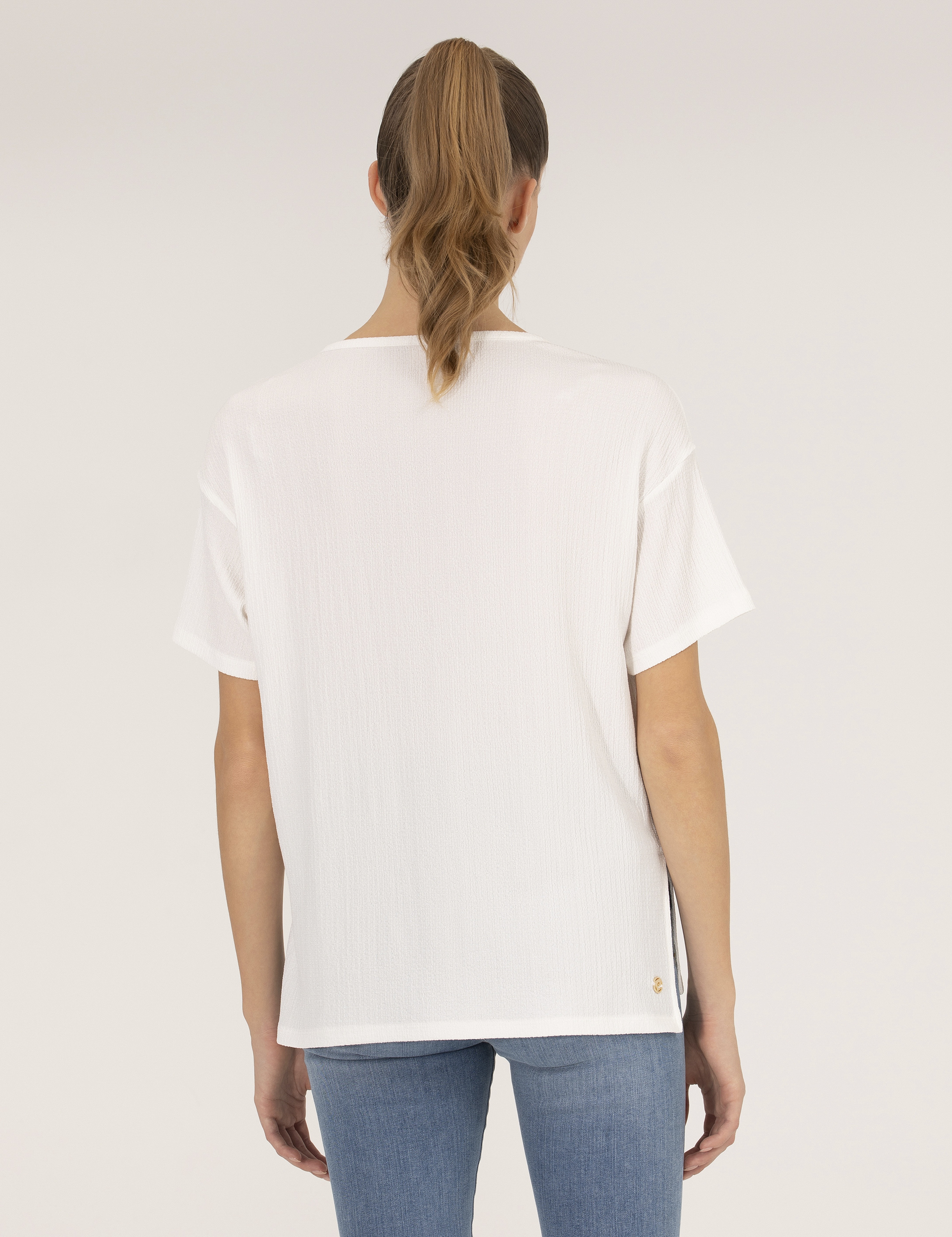 Ekru Regular Fit Tişört - Image 5