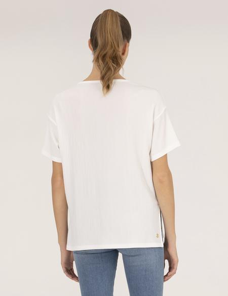 Ekru Regular Fit Tişört - 50263419005