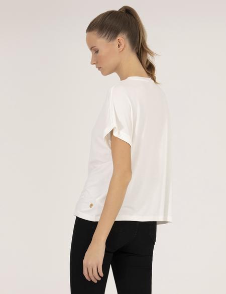 Ekru Comfort Fit Tişört - 50263464004