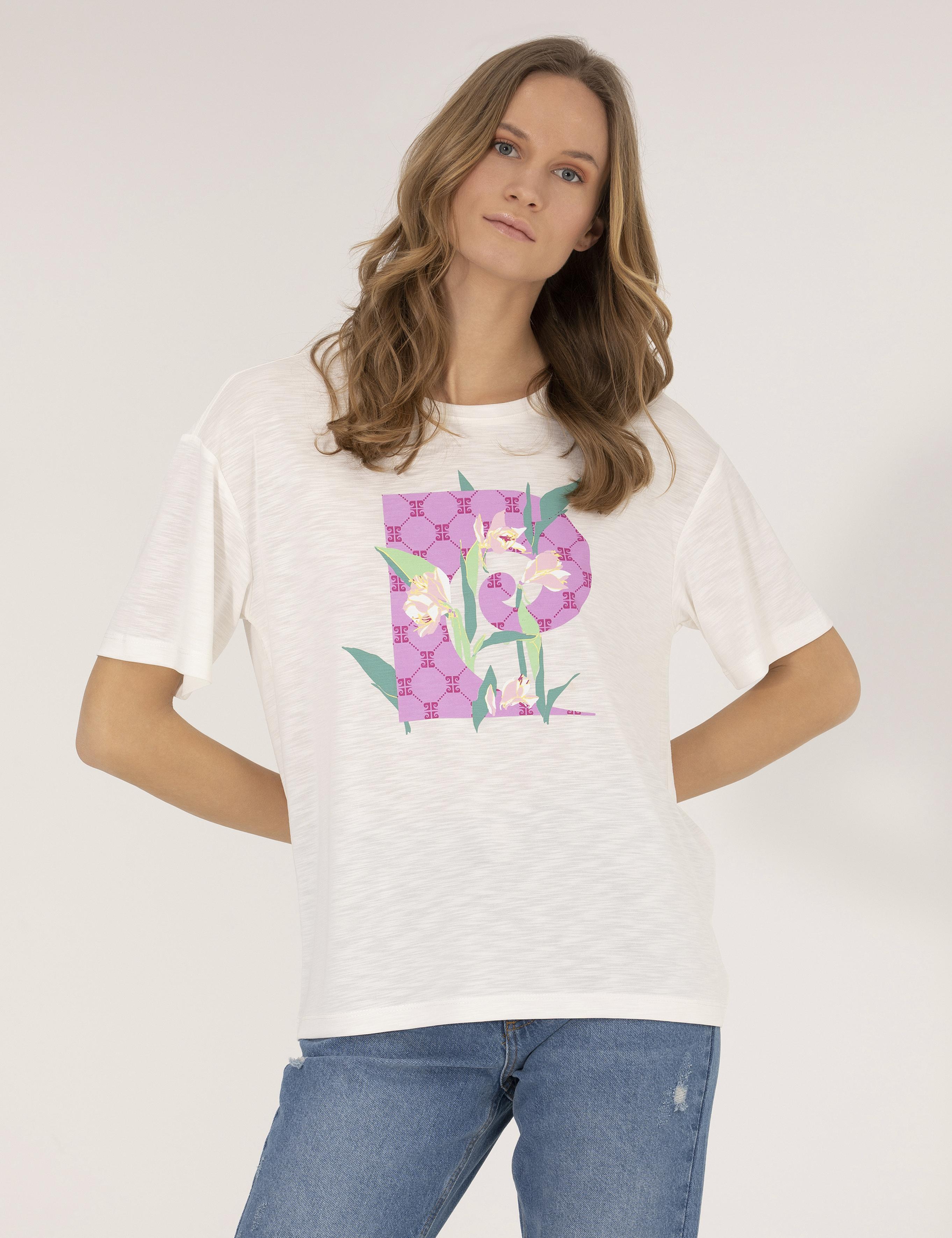 Beyaz Comfort Fit Tişört