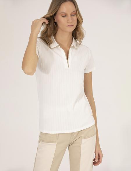 Ekru Slim Fit Tişört - 50263695006