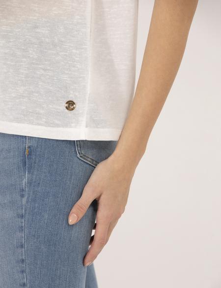 Ekru Comfort Fit Tişört - 50266519005