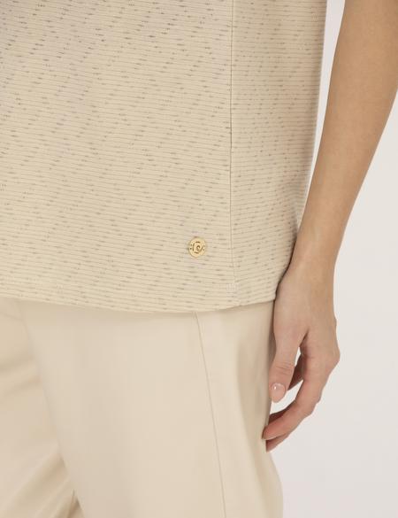 Bej Comfort Fit Tişört - 50267656008