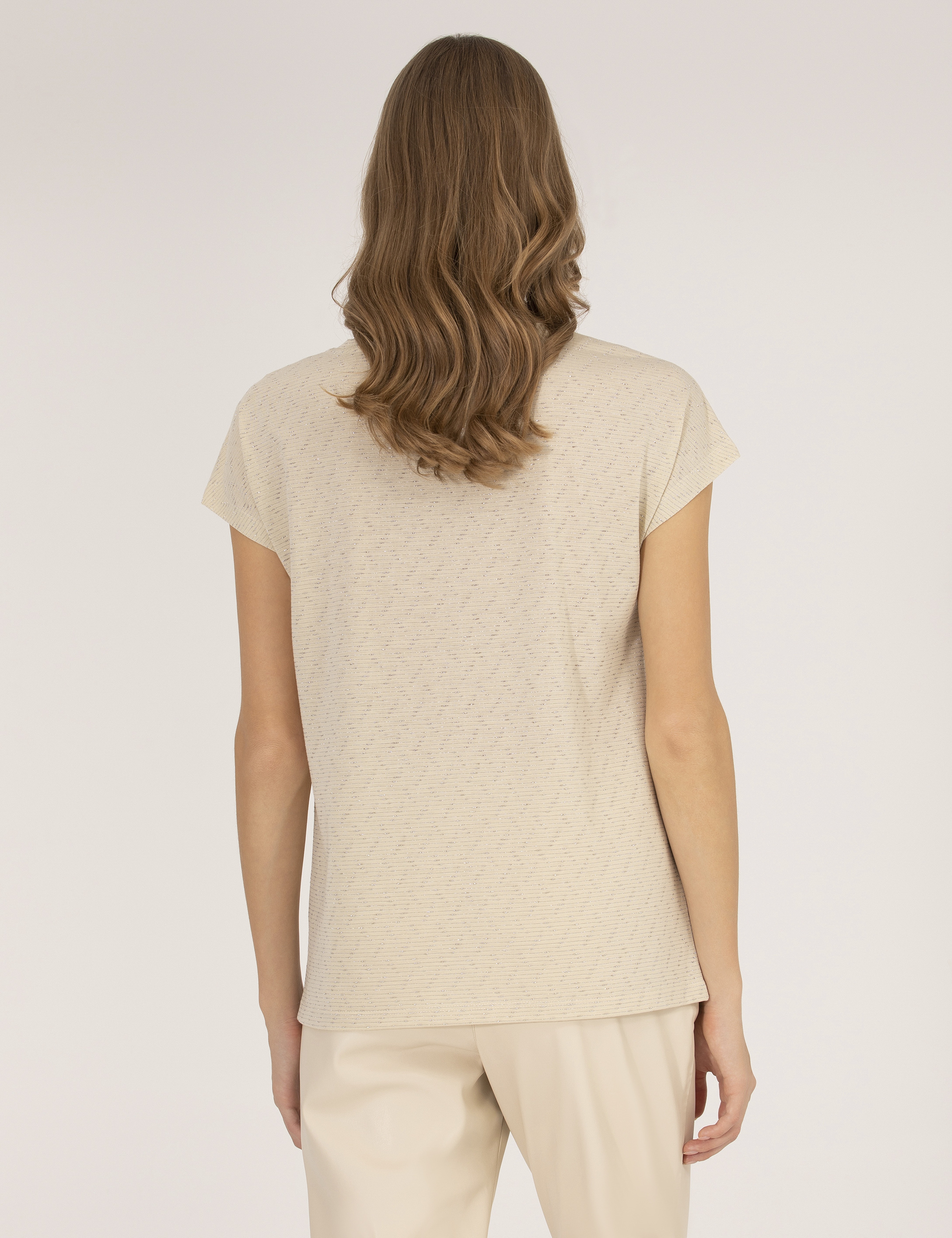 Bej Comfort Fit Tişört - Image 5