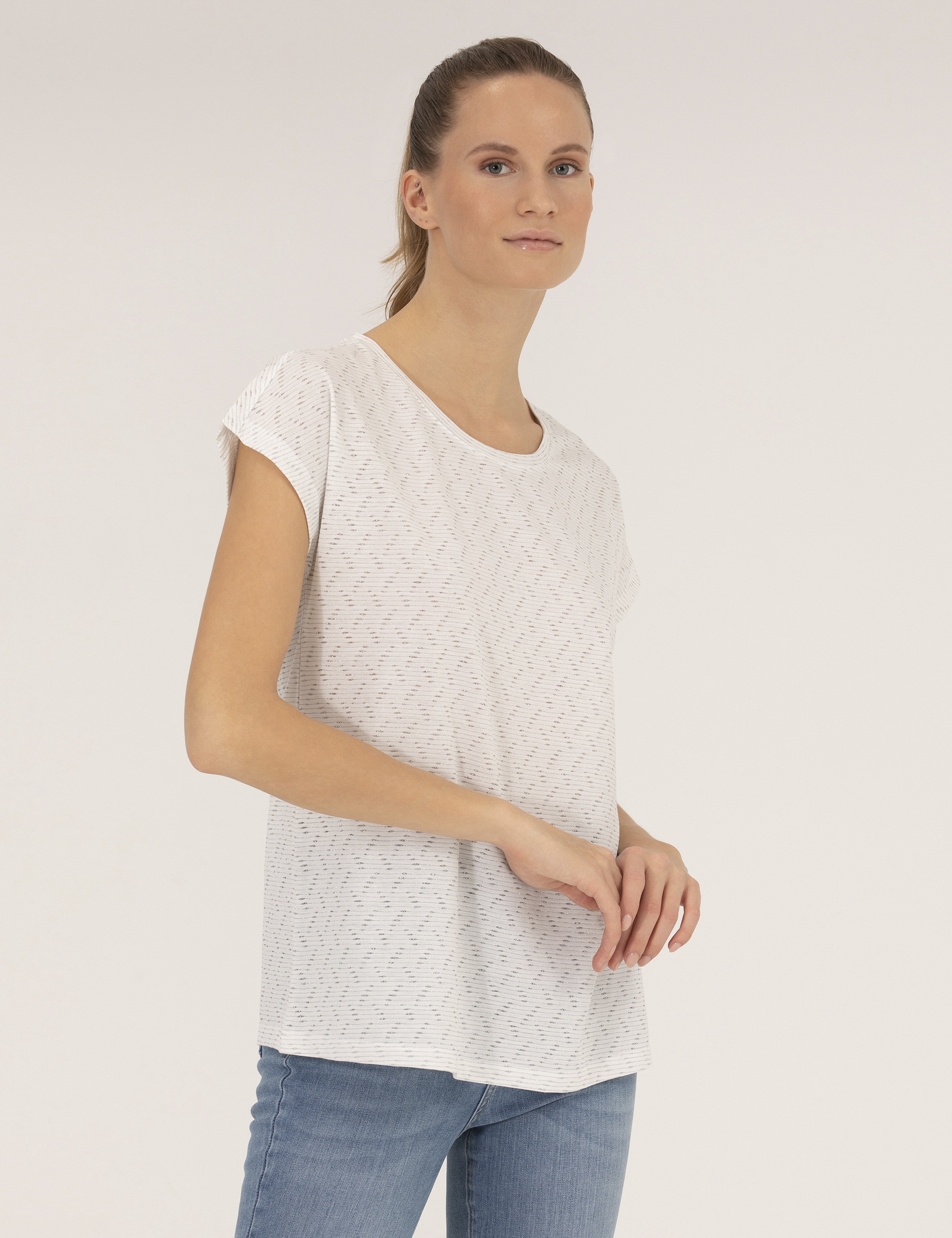 Ekru Comfort Fit Tişört - Image 1
