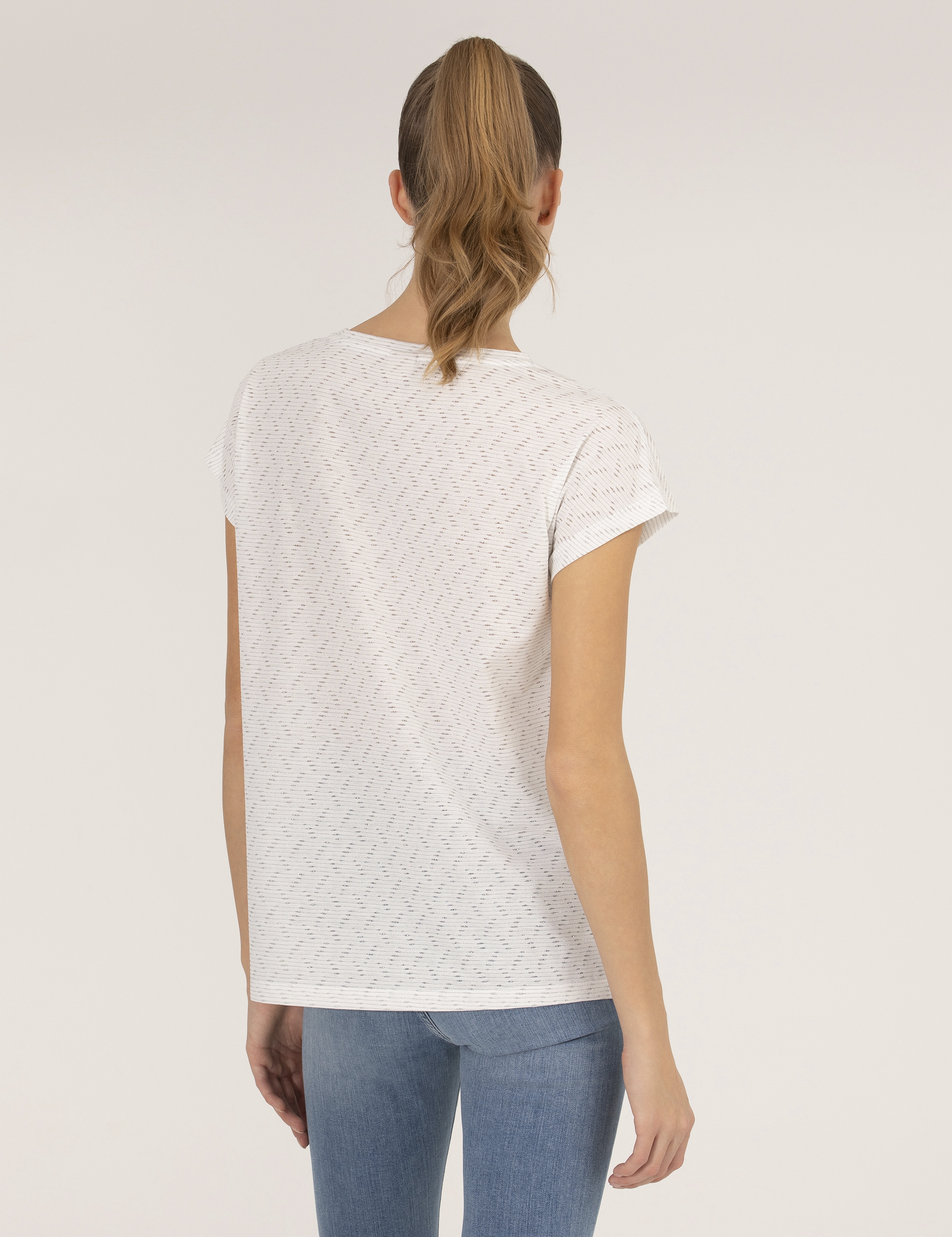 Ekru Comfort Fit Tişört - Image 5