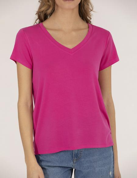 Pembe Comfort Fit Basic Tişört - 50269345034