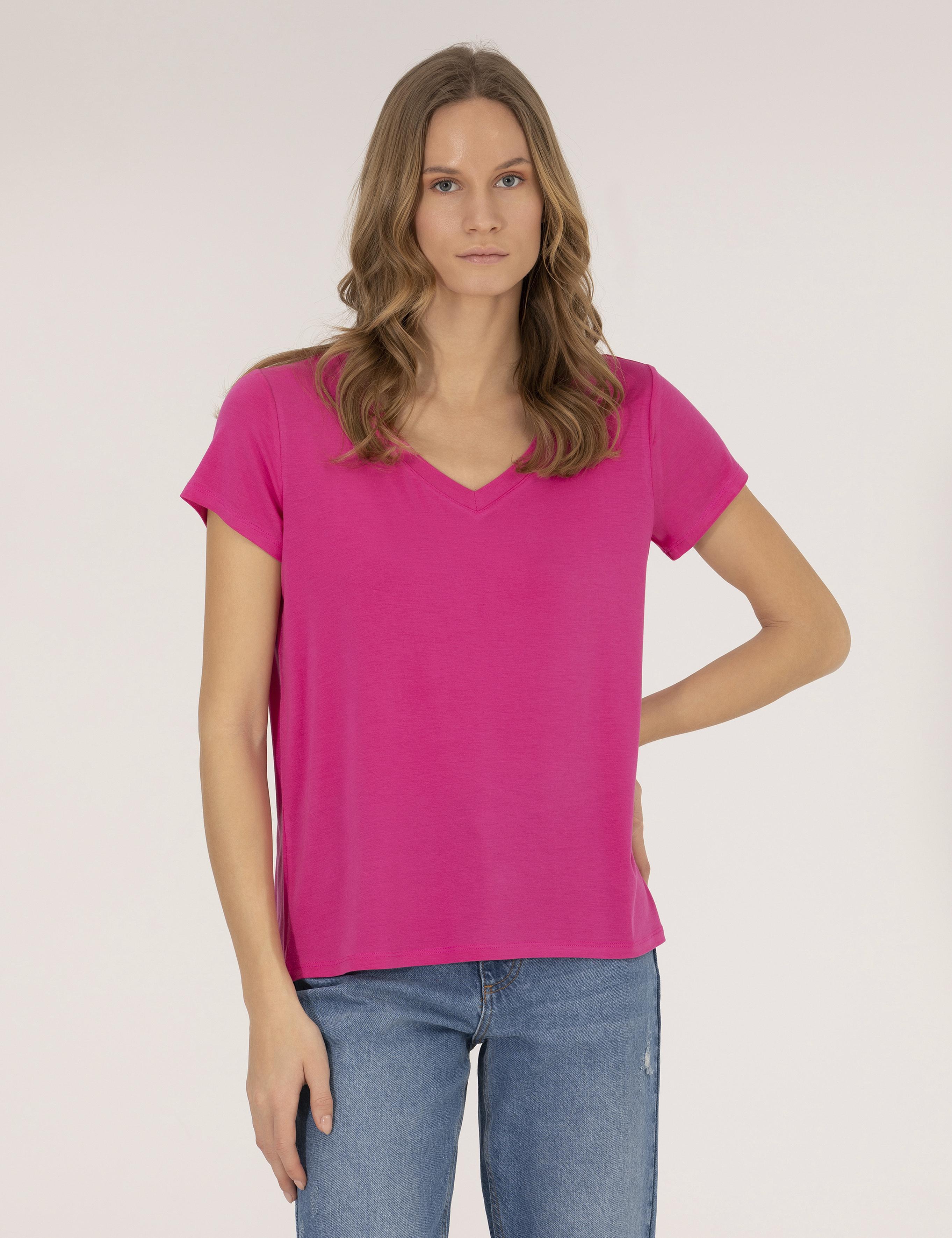 Pembe Comfort Fit Basic Tişört