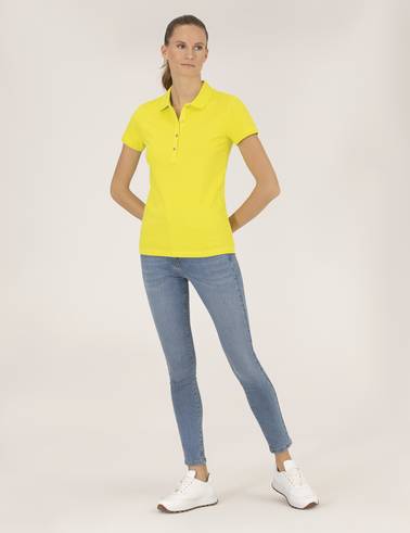 Yeşil Slim Fit Polo Yaka Basic Tişört