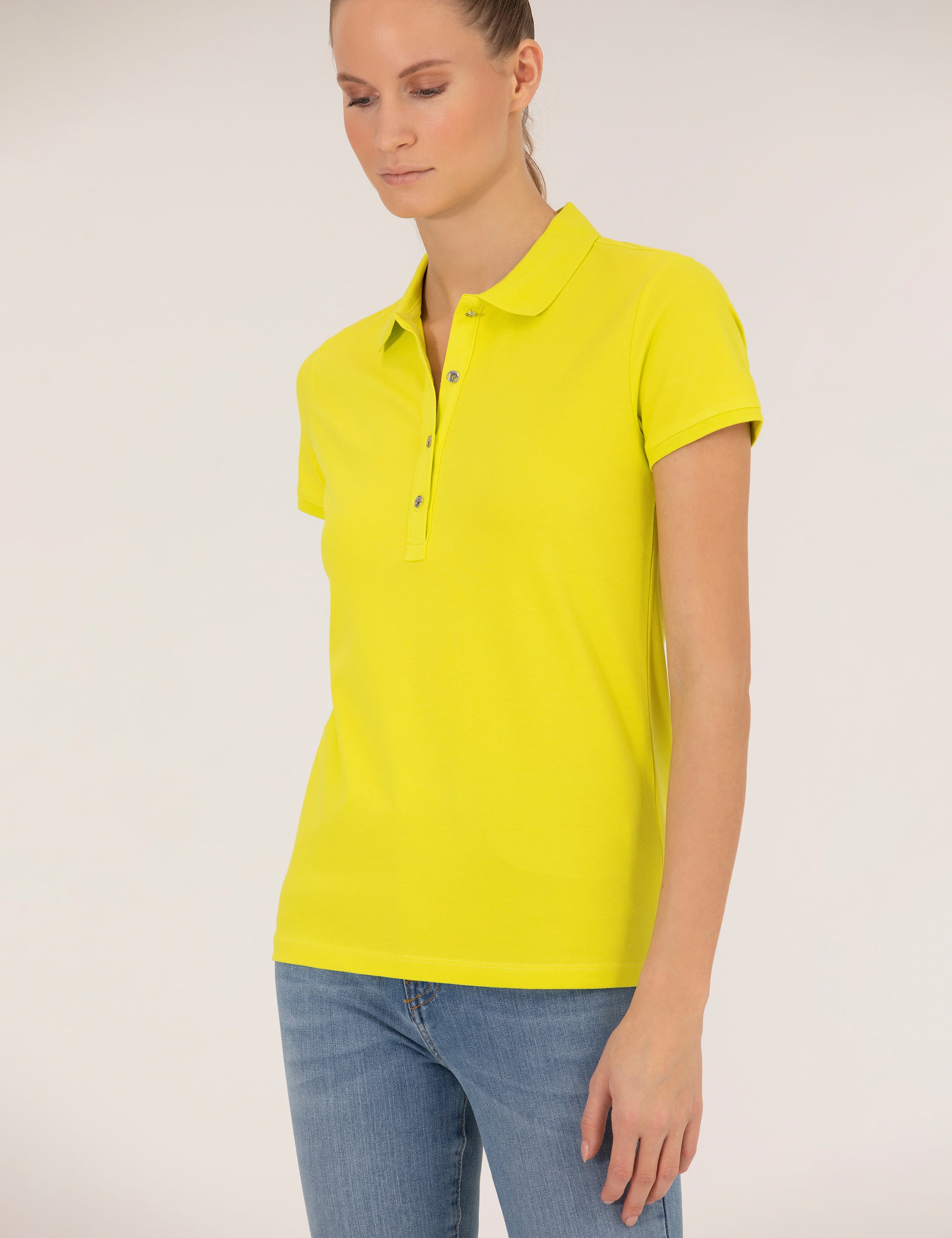 Yeşil Slim Fit Polo Yaka Basic Tişört