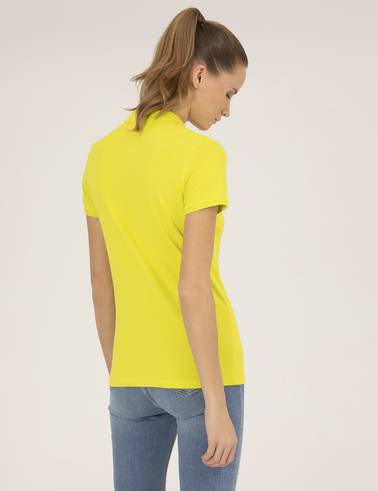 Yeşil Slim Fit Polo Yaka Basic Tişört