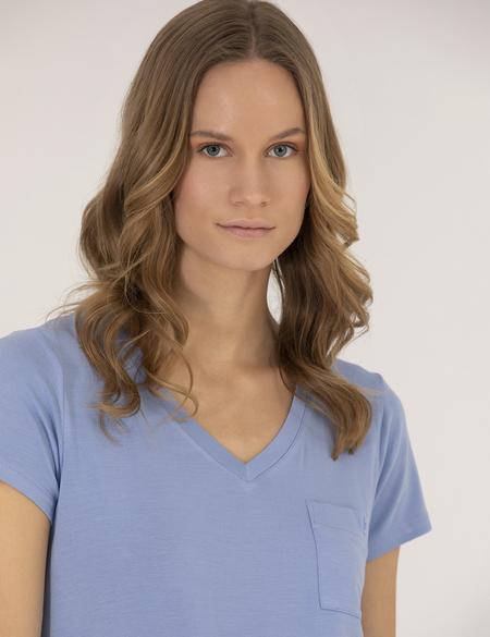 Mavi Comfort Fit V Yaka Basic Tişört - 50272381013