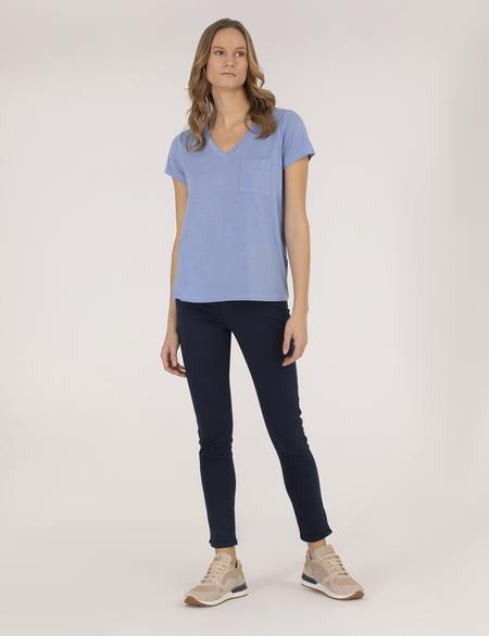 Mavi Comfort Fit V Yaka Basic Tişört - 50272381013