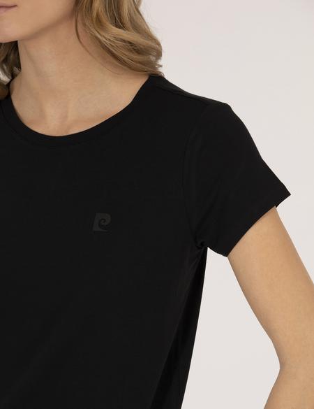 Siyah Comfort Fit Bisiklet Yaka Basic Tişört - 50272382004