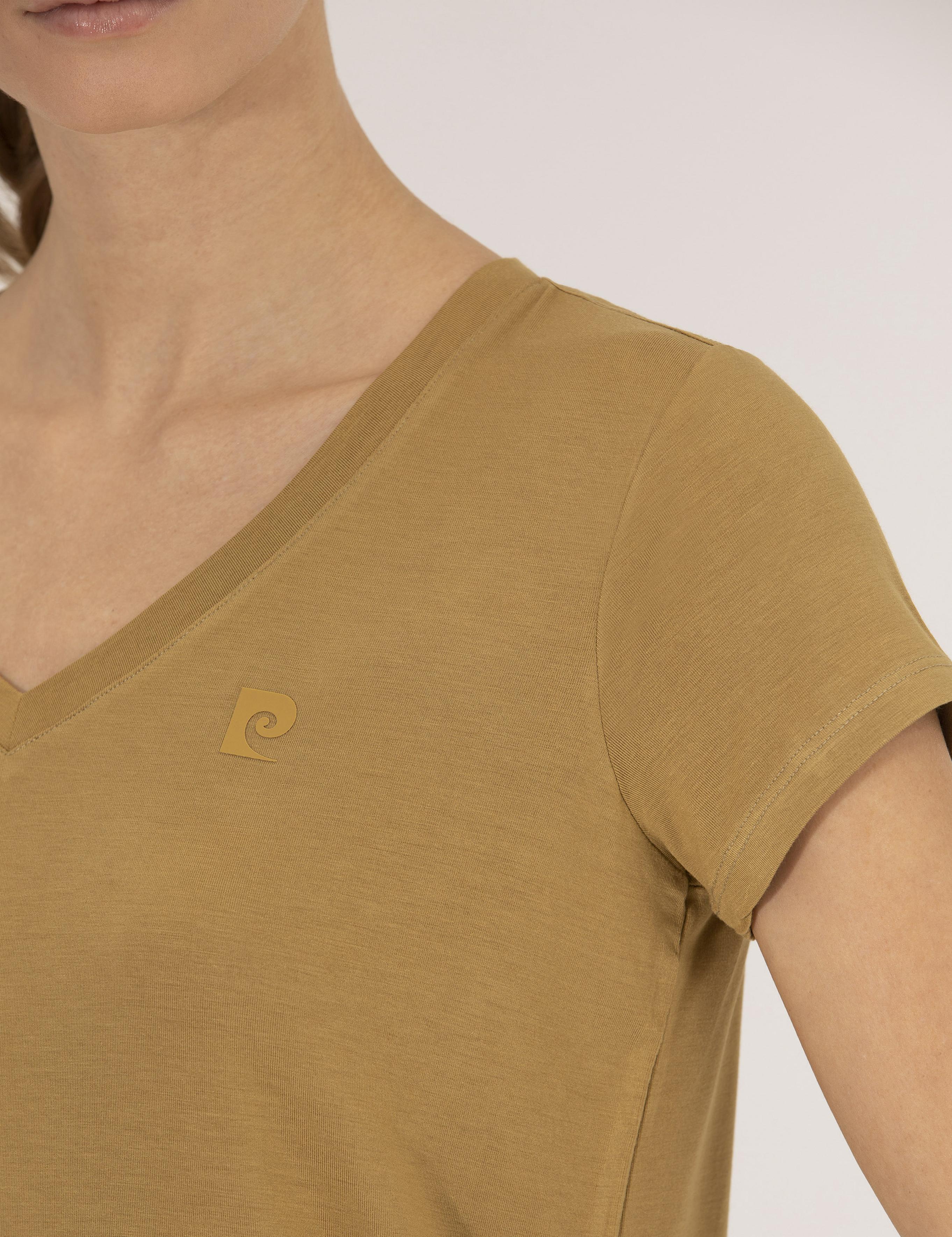 Yeşil Comfort Fit V Yaka Basic Tişört