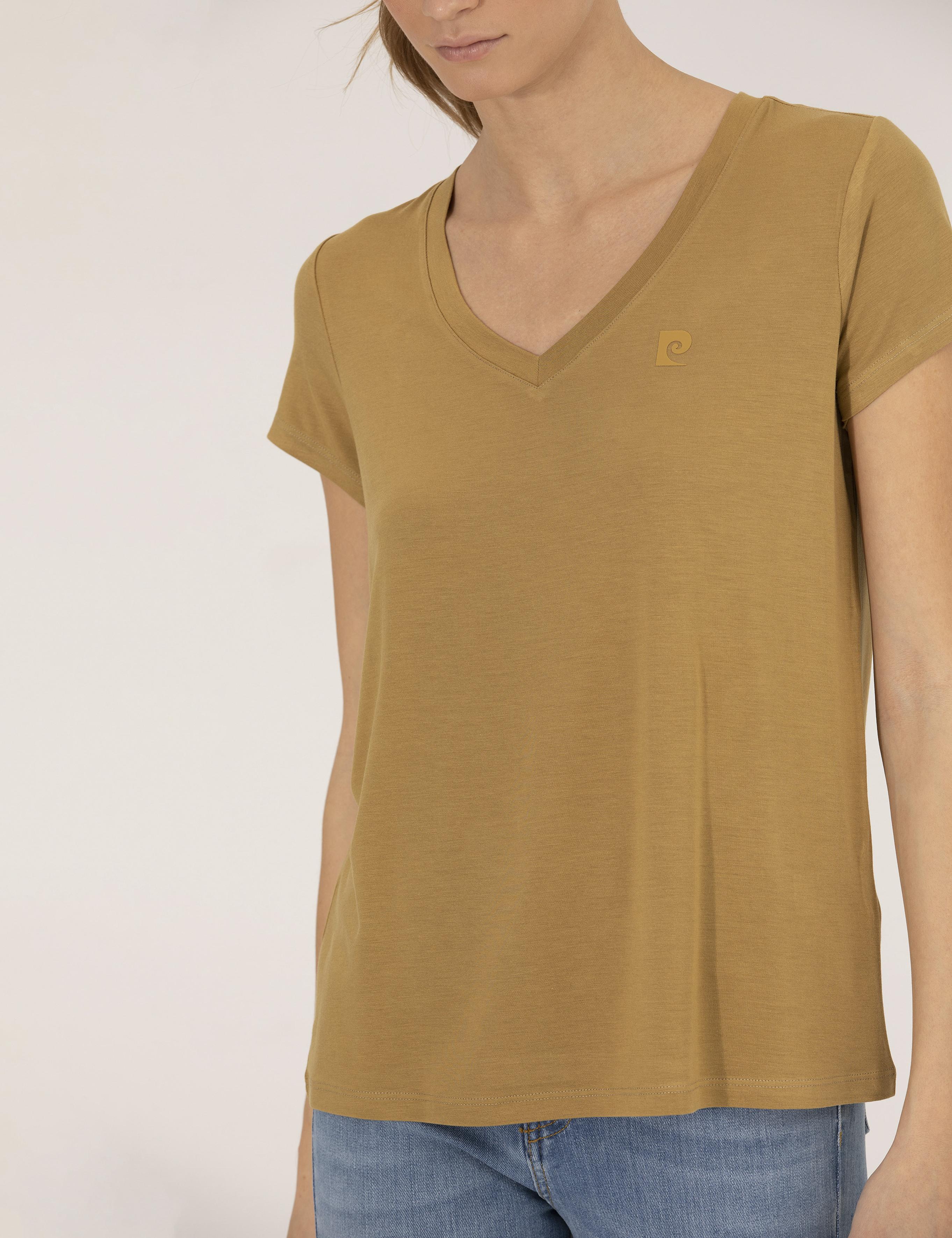 Yeşil Comfort Fit V Yaka Basic Tişört