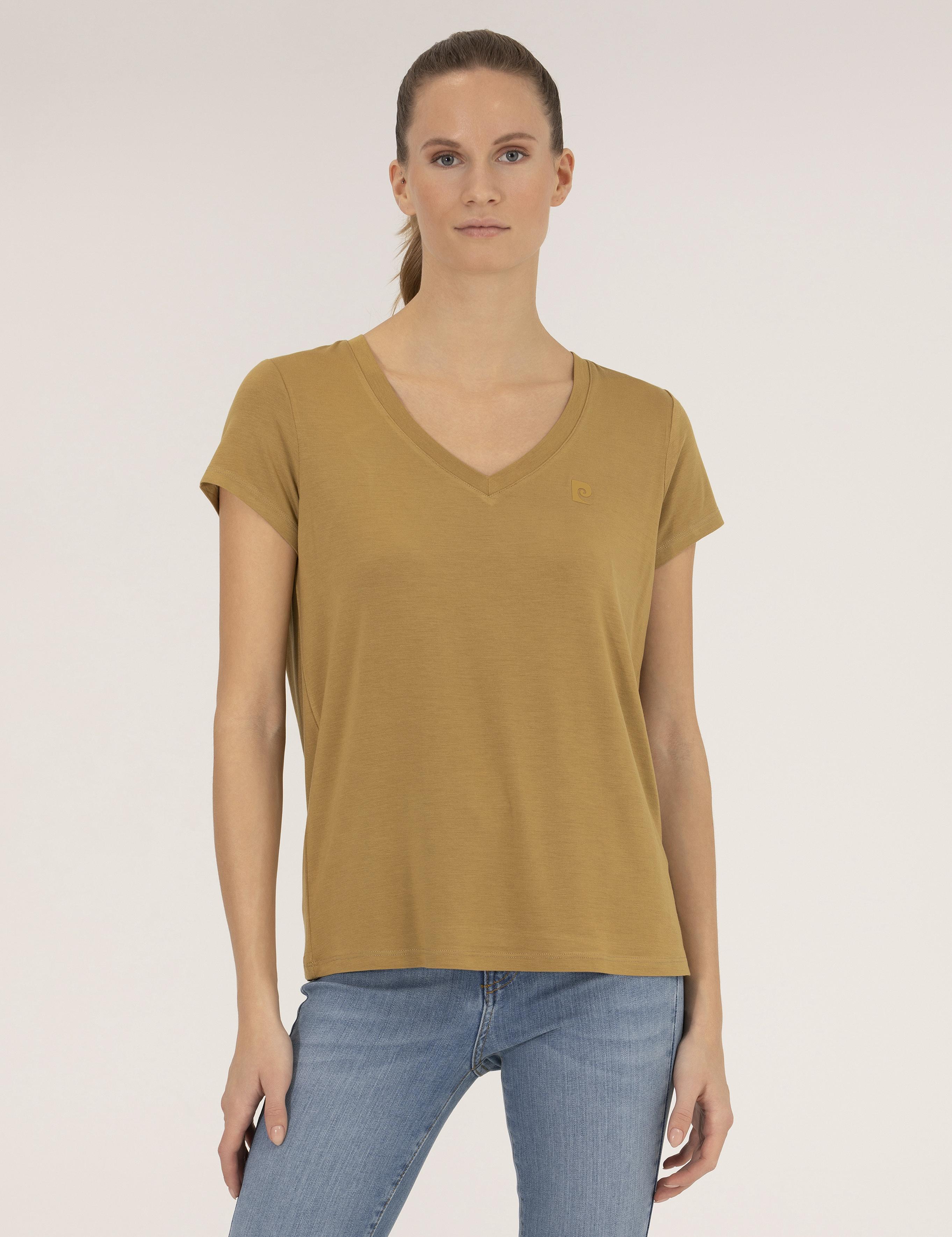 Yeşil Comfort Fit V Yaka Basic Tişört