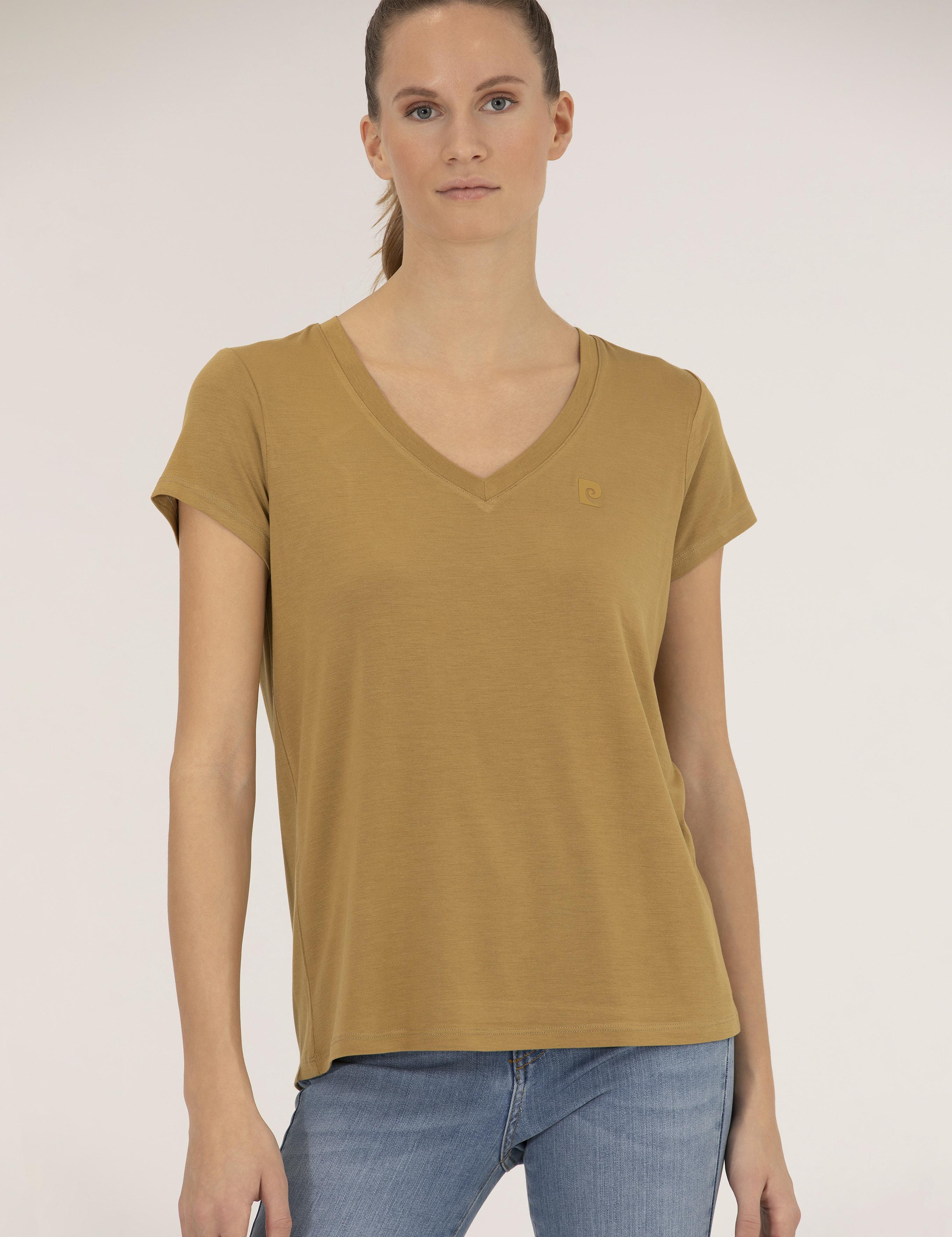 Yeşil Comfort Fit V Yaka Basic Tişört