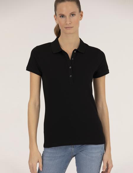 Siyah Polo Yaka Slim Fit Tişört - 50273064004