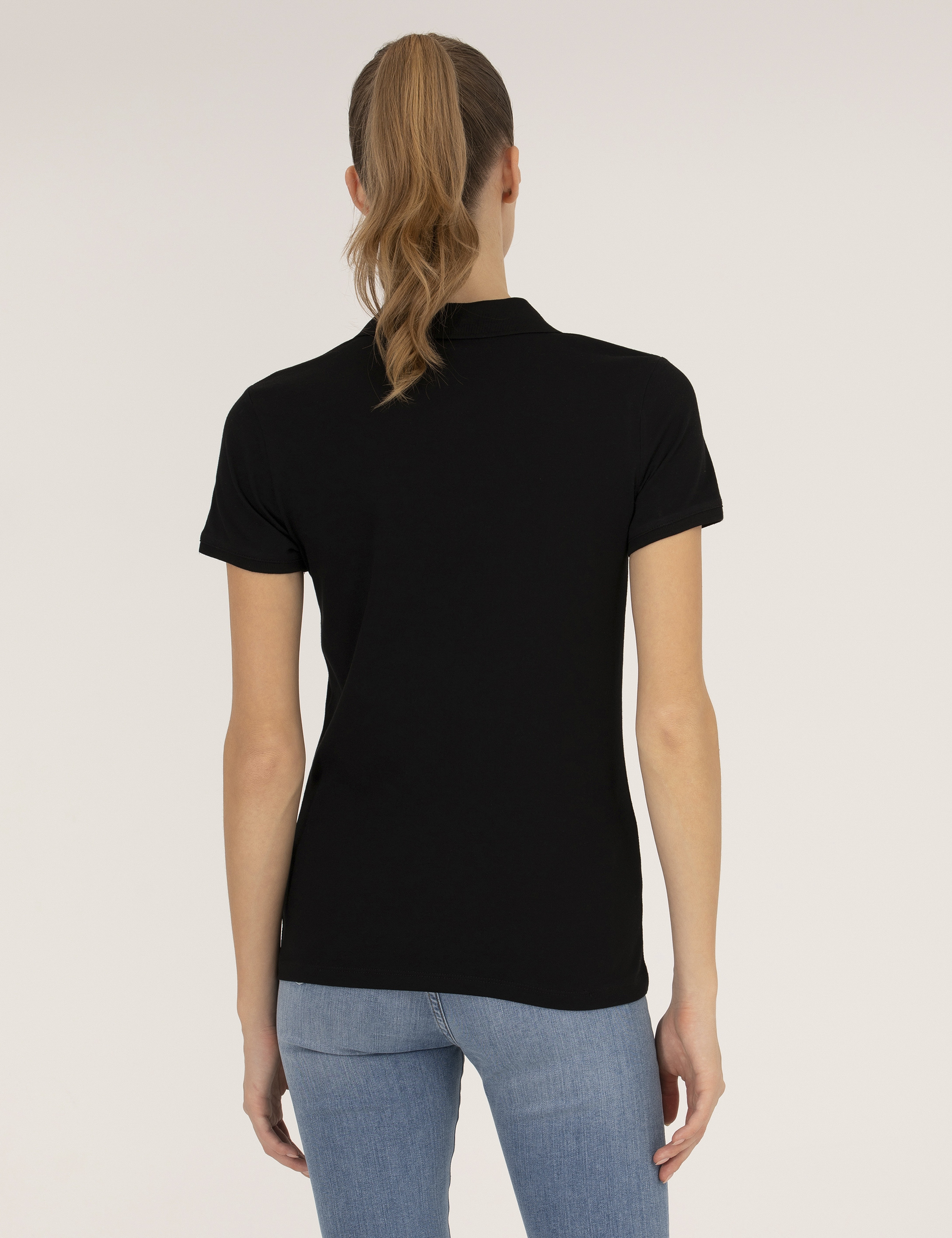Siyah Polo Yaka Slim Fit Tişört