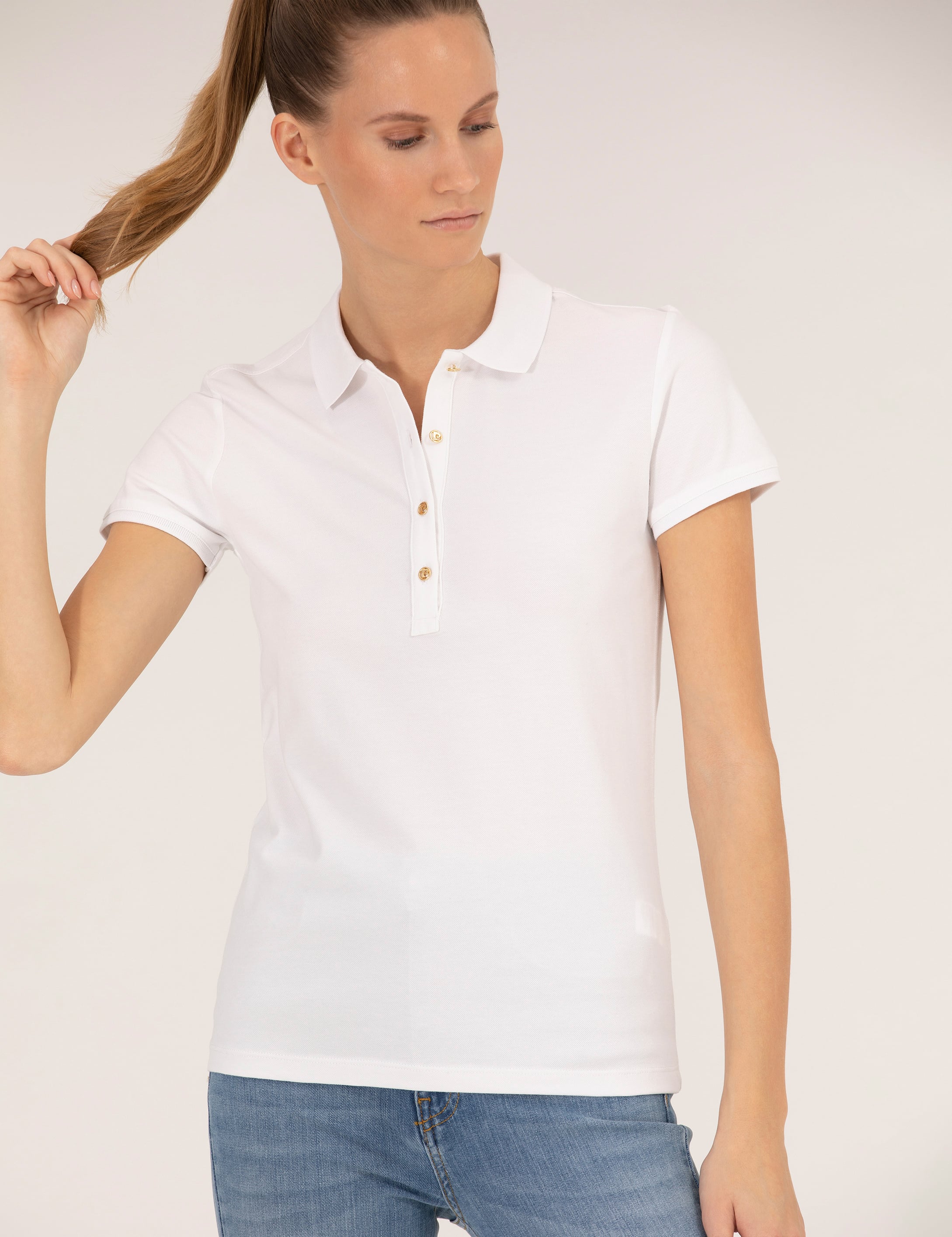 Beyaz Polo Yaka Slim Fit Tişört