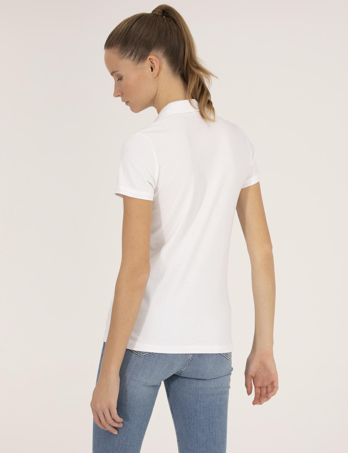 Beyaz Polo Yaka Slim Fit Tişört - 50273064011