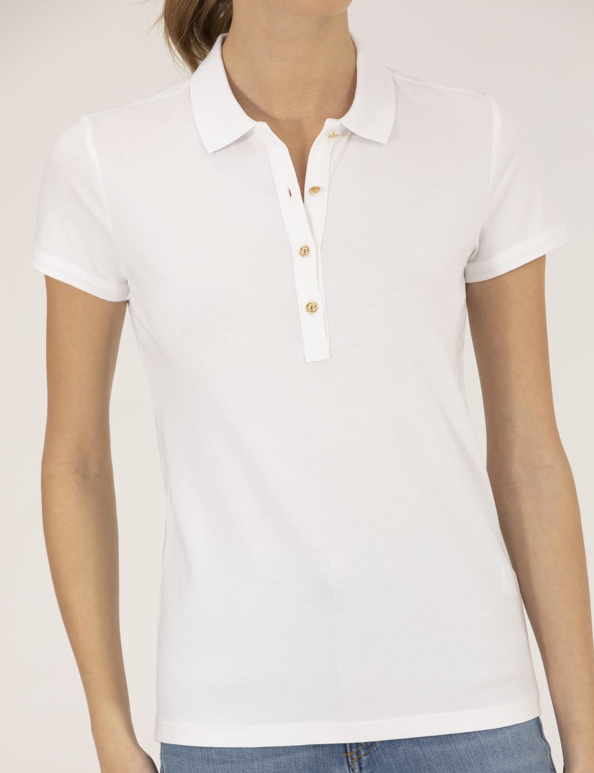 Beyaz Polo Yaka Slim Fit Tişört - 50273064011