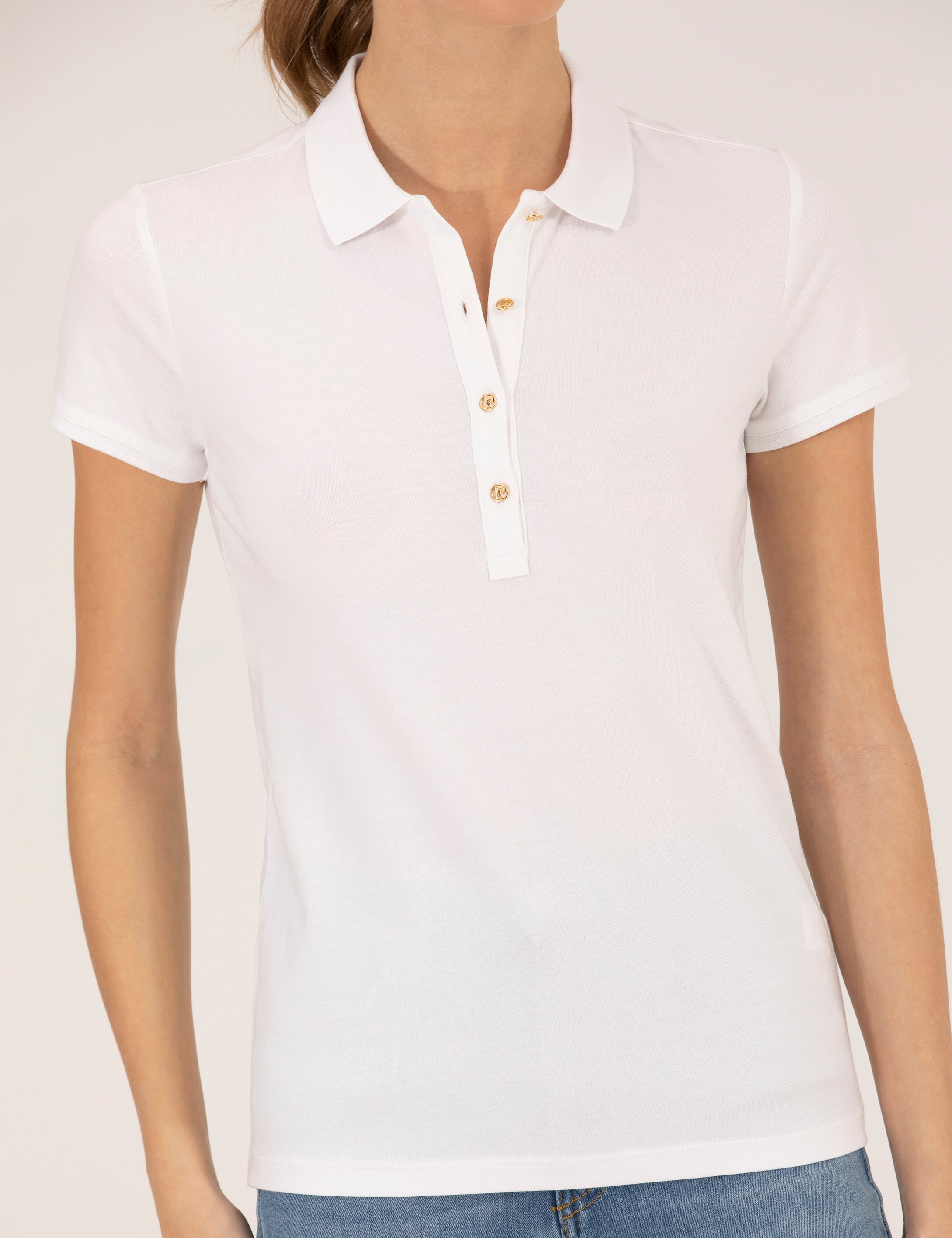 Beyaz Polo Yaka Slim Fit Tişört