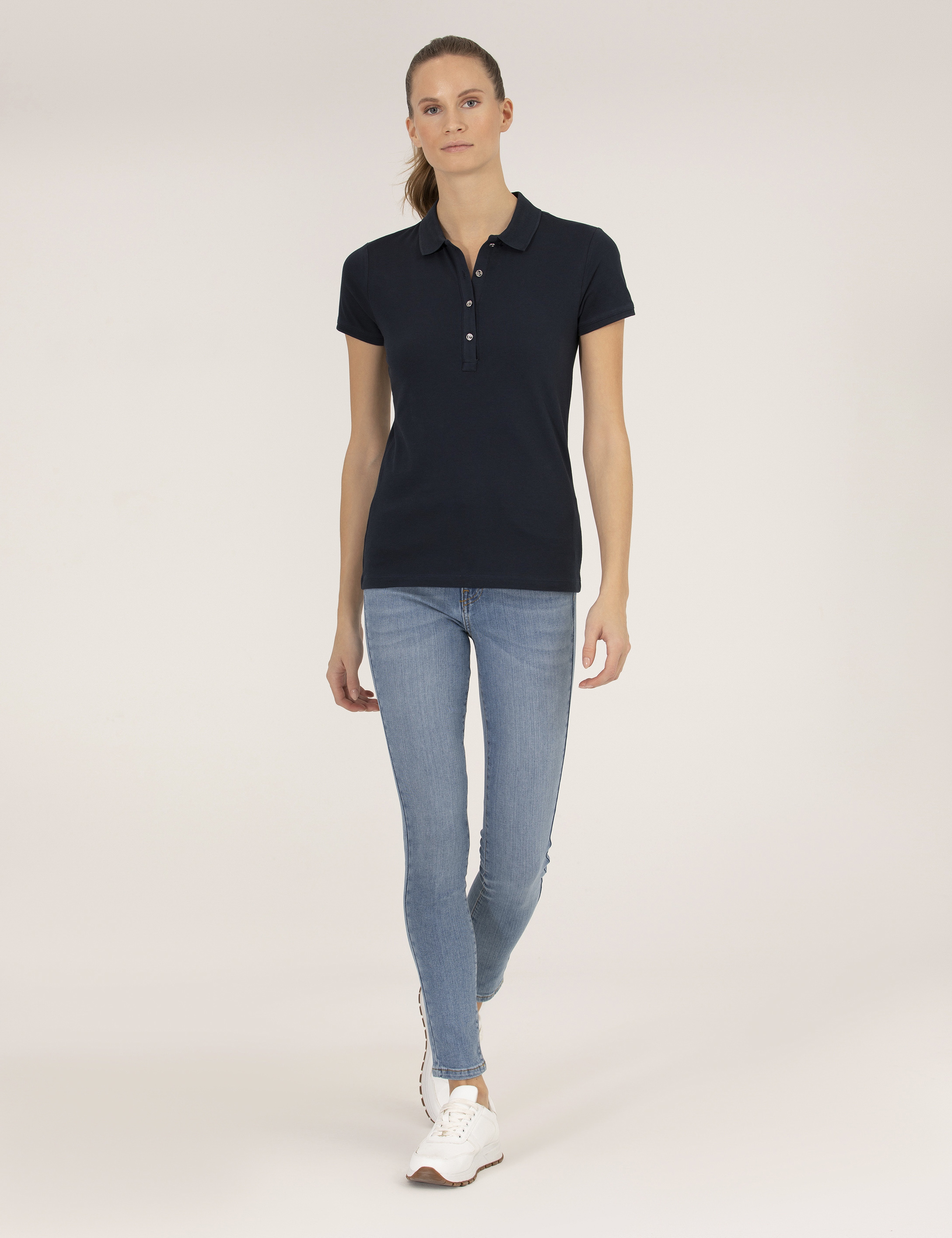 Lacivert Polo Yaka Slim Fit Tişört