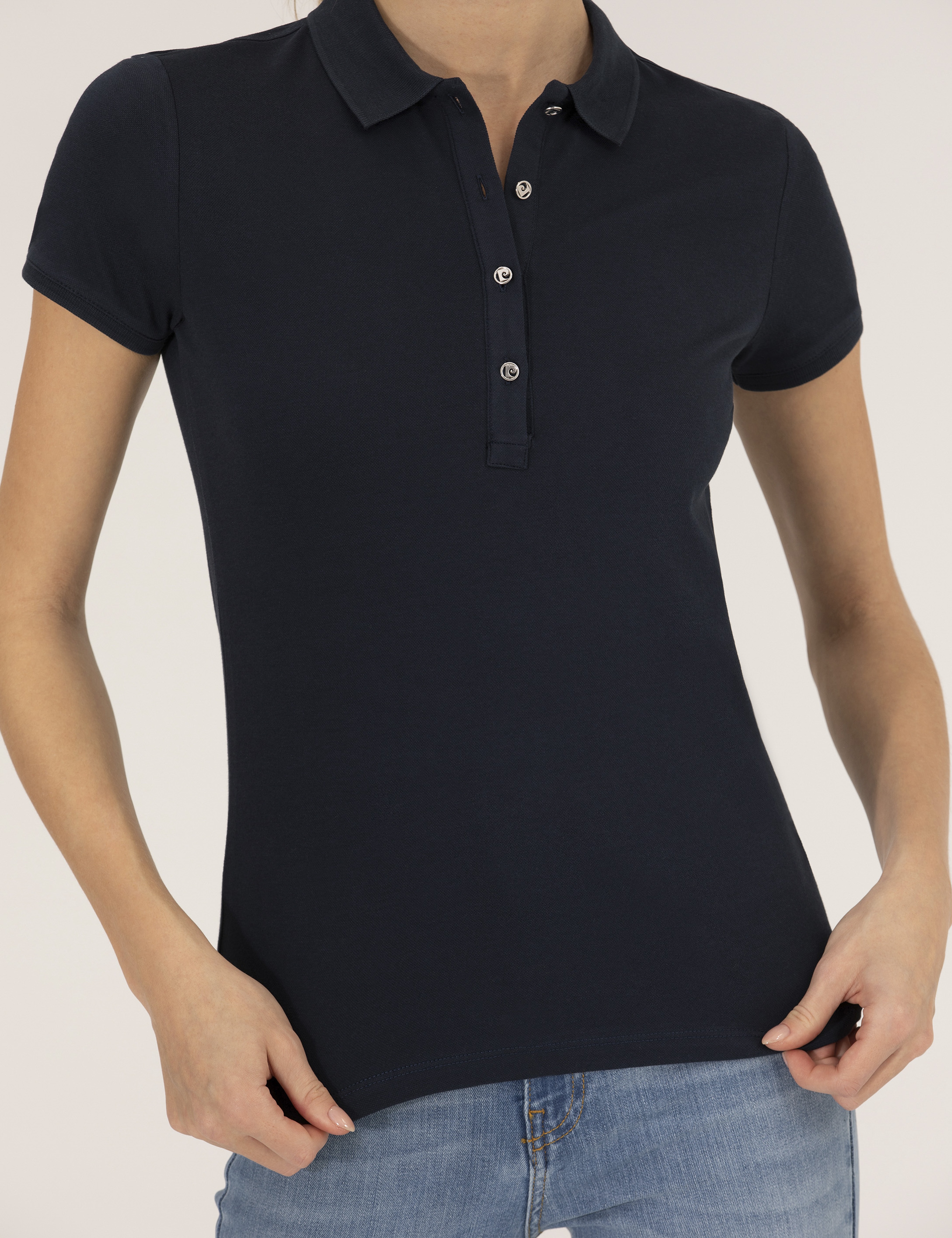 Lacivert Polo Yaka Slim Fit Tişört