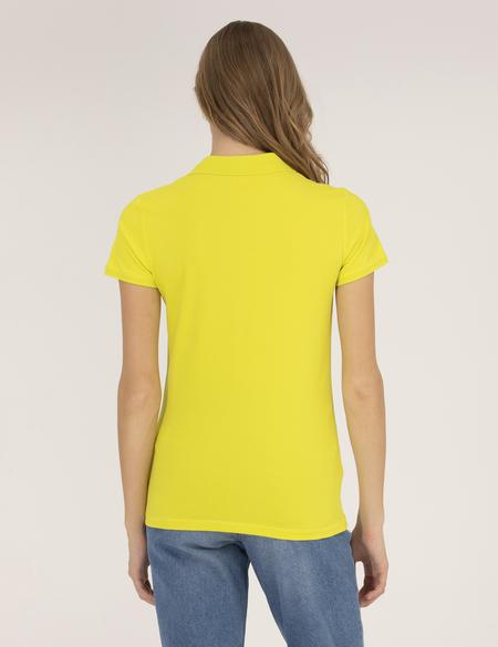 Sarı Polo Yaka Slim Fit Tişört - 50273064026
