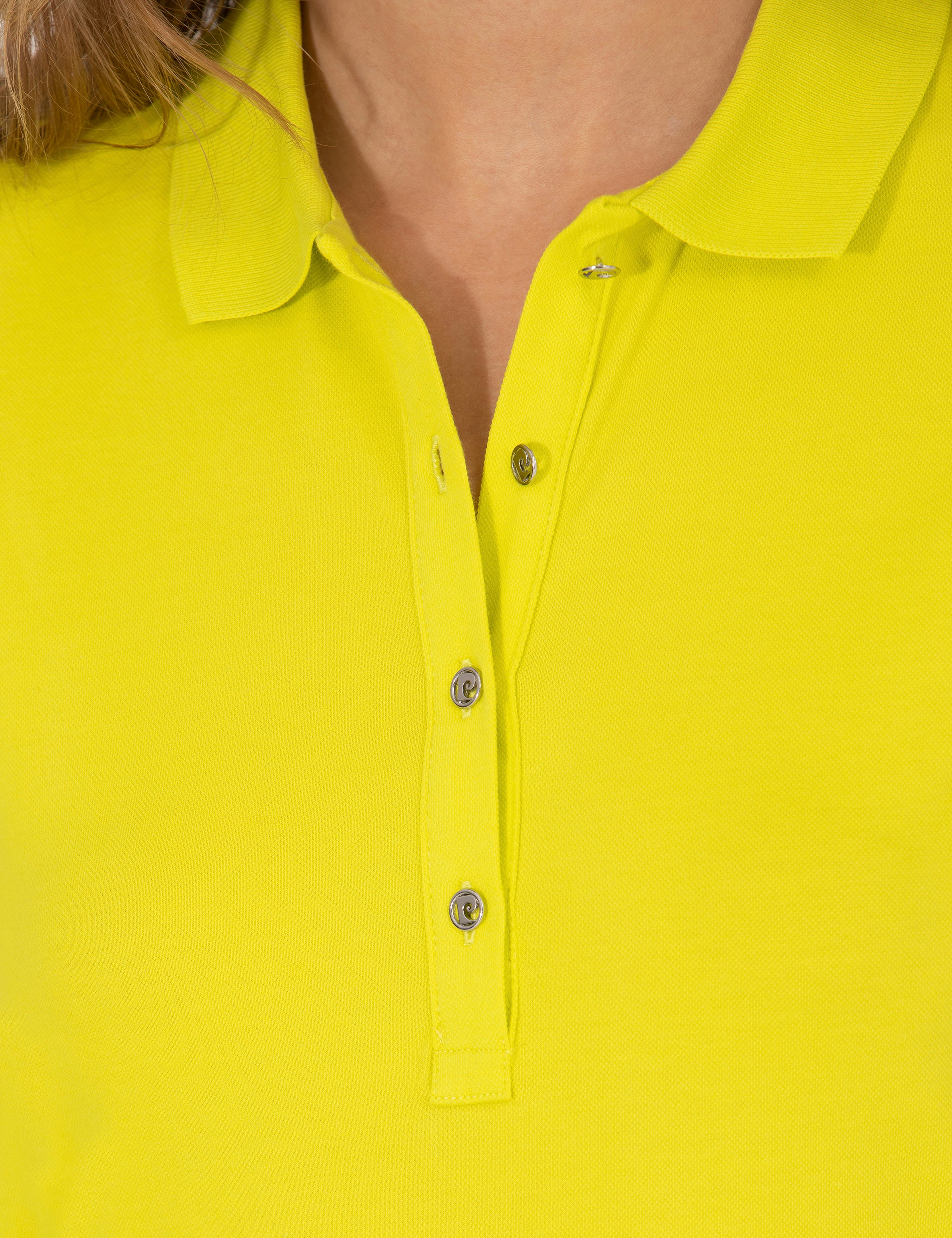 Sarı Polo Yaka Slim Fit Tişört - Image 7