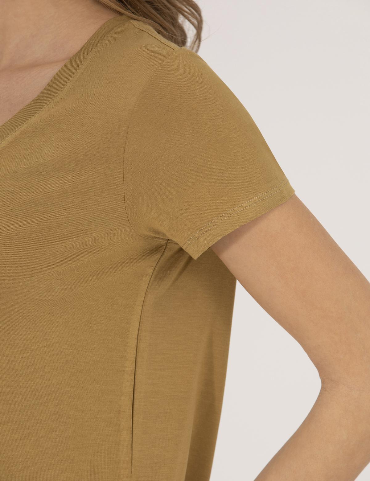 Yeşil Comfort Fit Basic Tişört - 50269345052