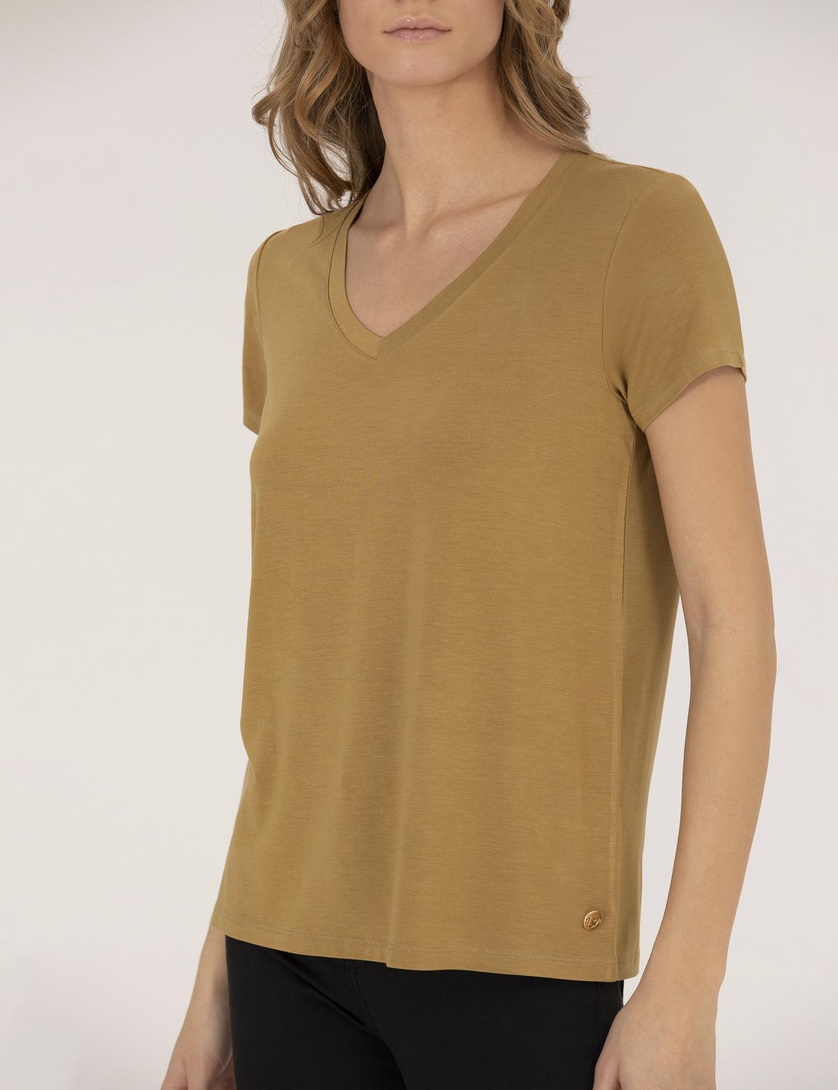 Yeşil Comfort Fit Basic Tişört - 50269345052