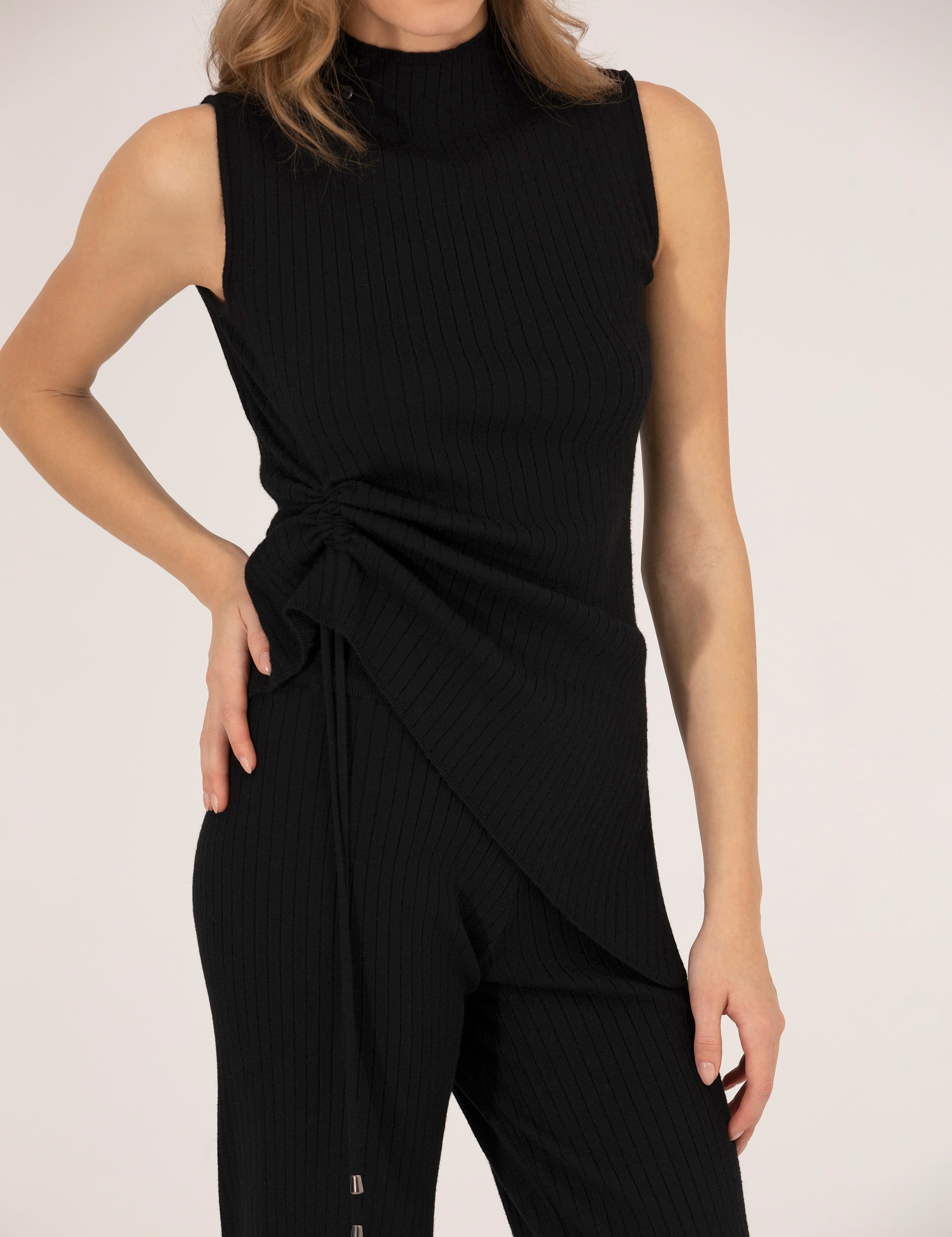 Siyah Slim Fit Kazak - Image 6