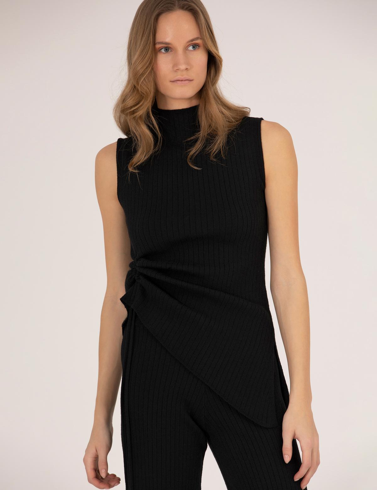 Siyah Slim Fit Kazak - 50275751003