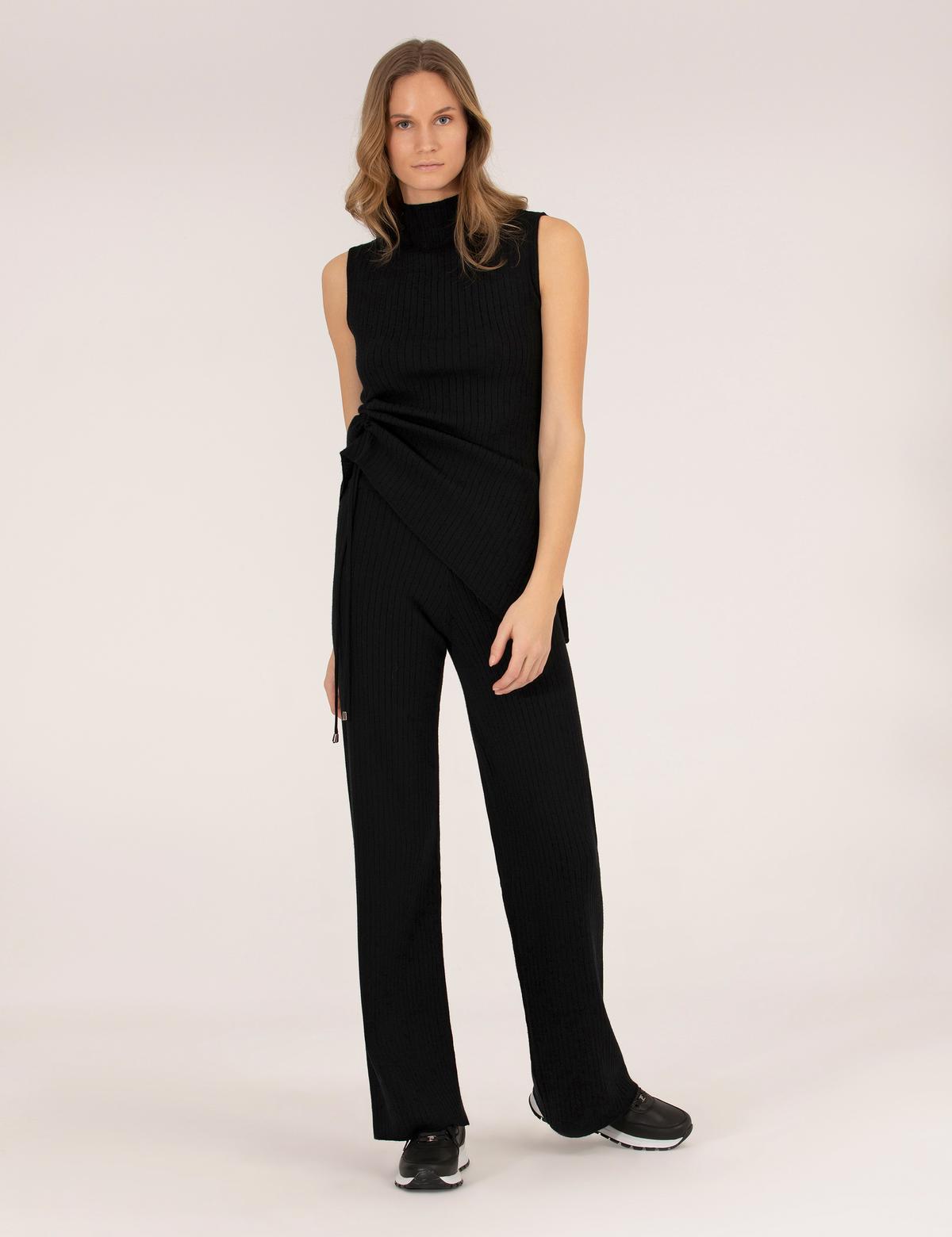 Siyah Slim Fit Kazak - 50275751003