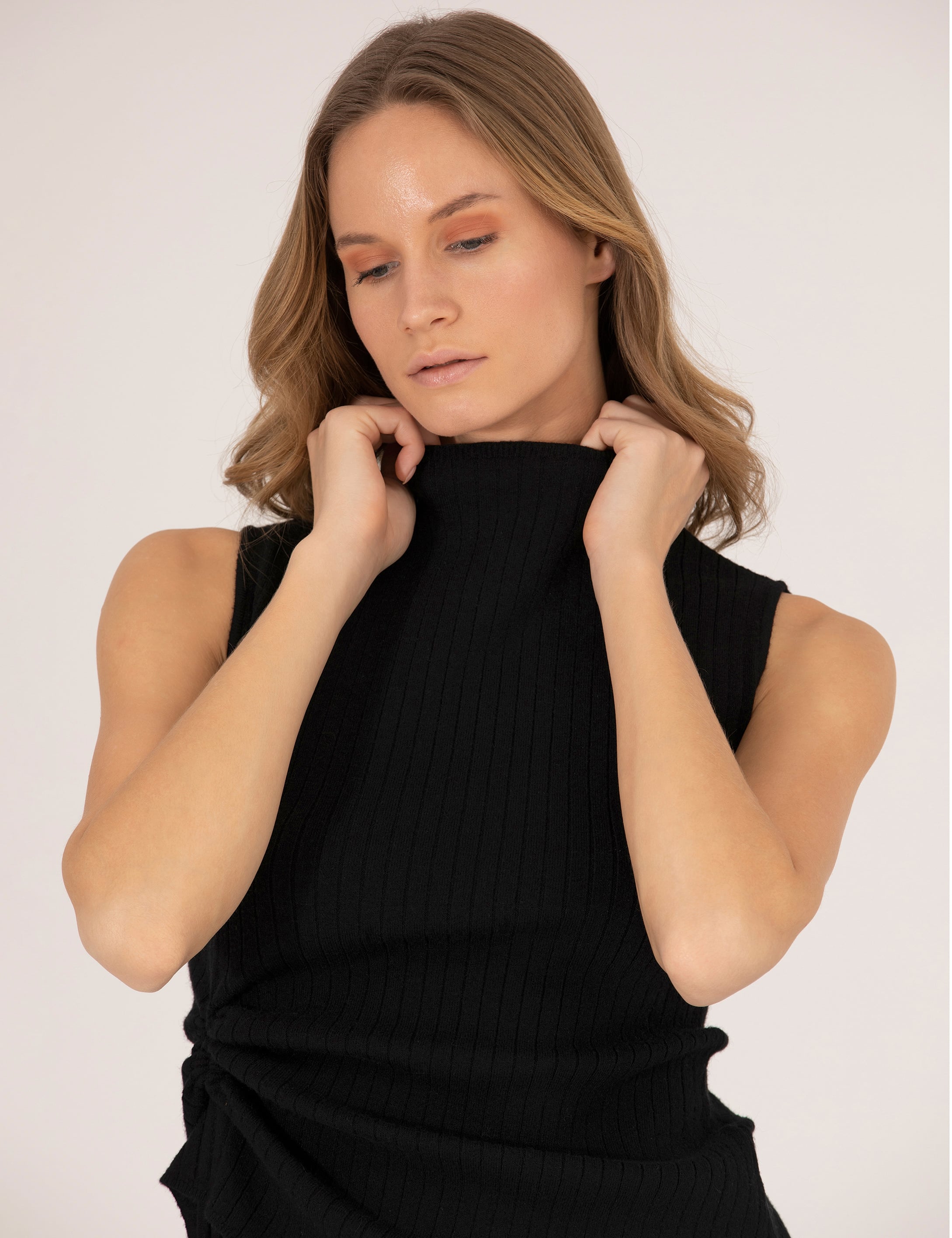 Siyah Slim Fit Kazak - Image 3
