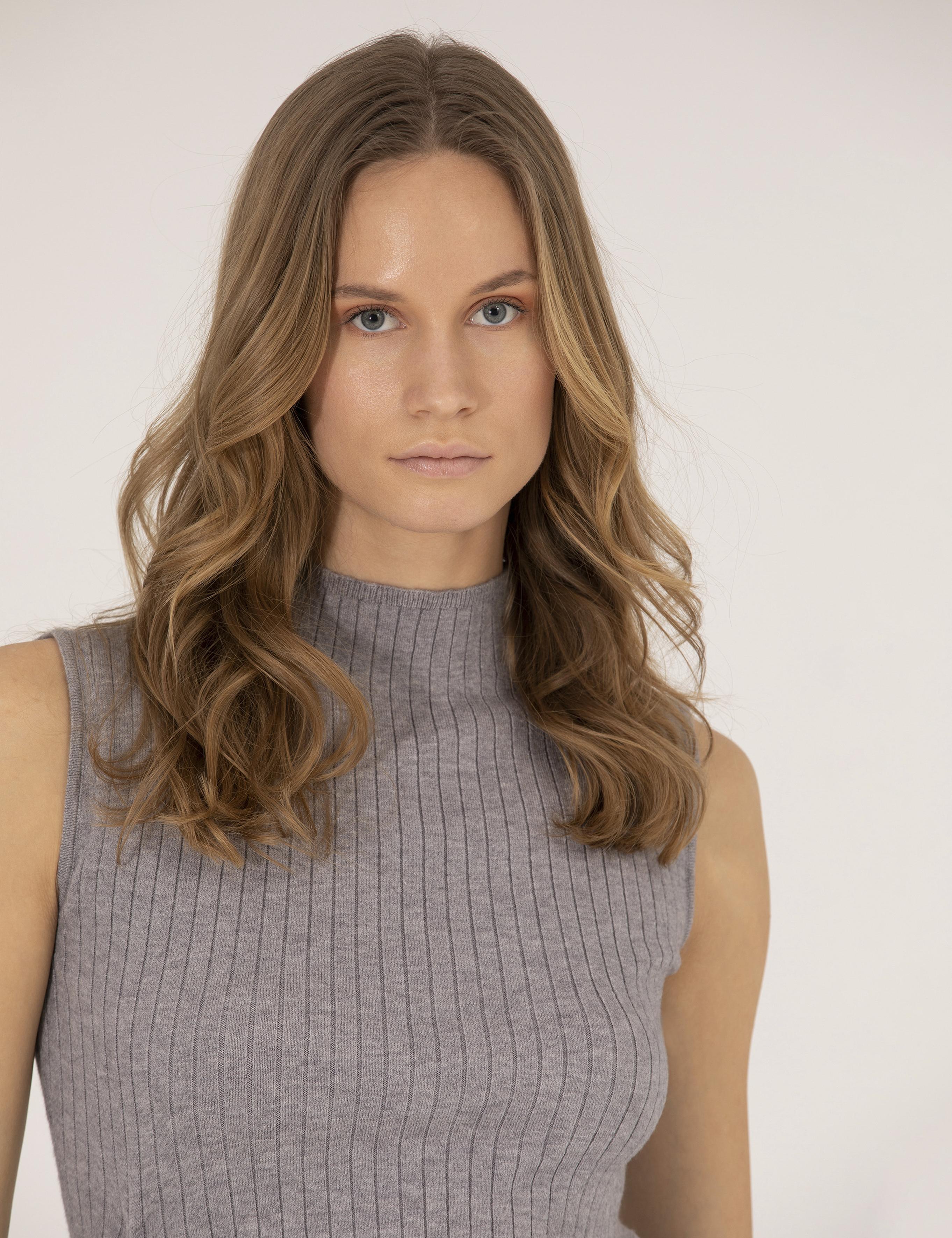 Gri Melanj Slim Fit Kazak