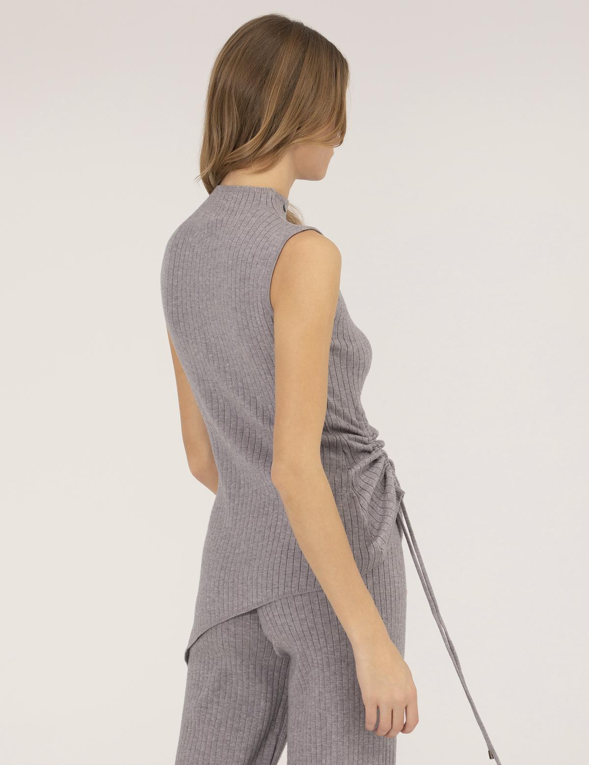 Gri Melanj Slim Fit Kazak - 50275751013