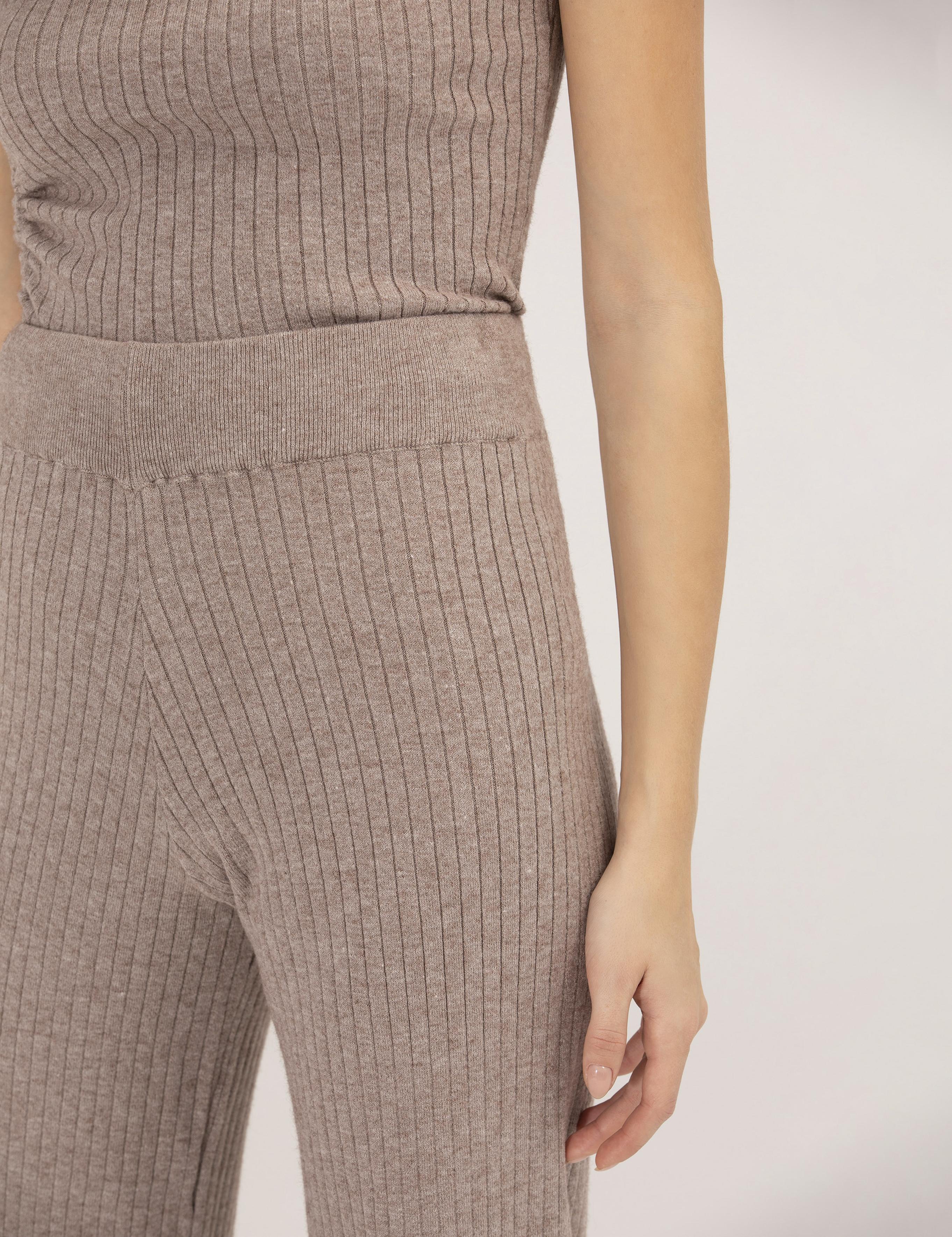 Vizon Melanj Loose Fit Triko Pantolon