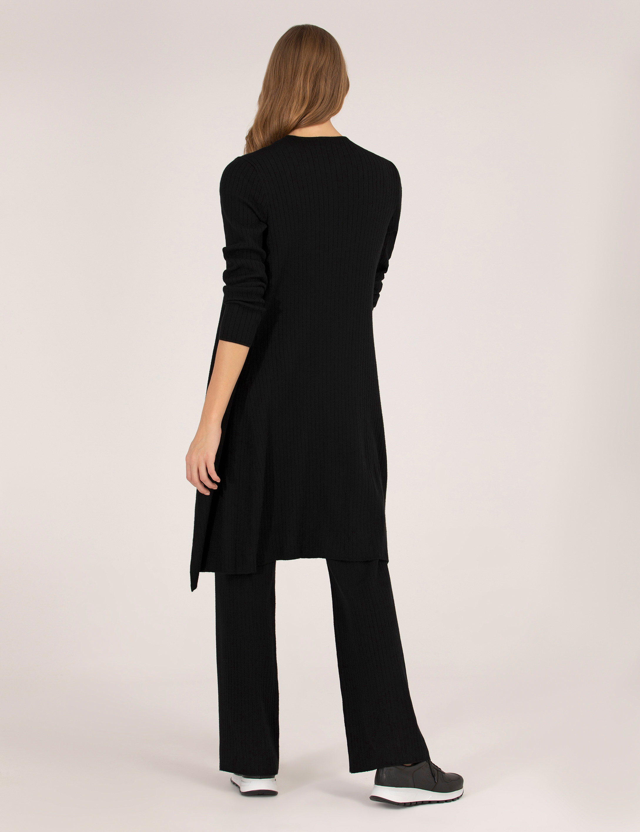 Siyah Comfort Fit Triko Hırka - Image 5