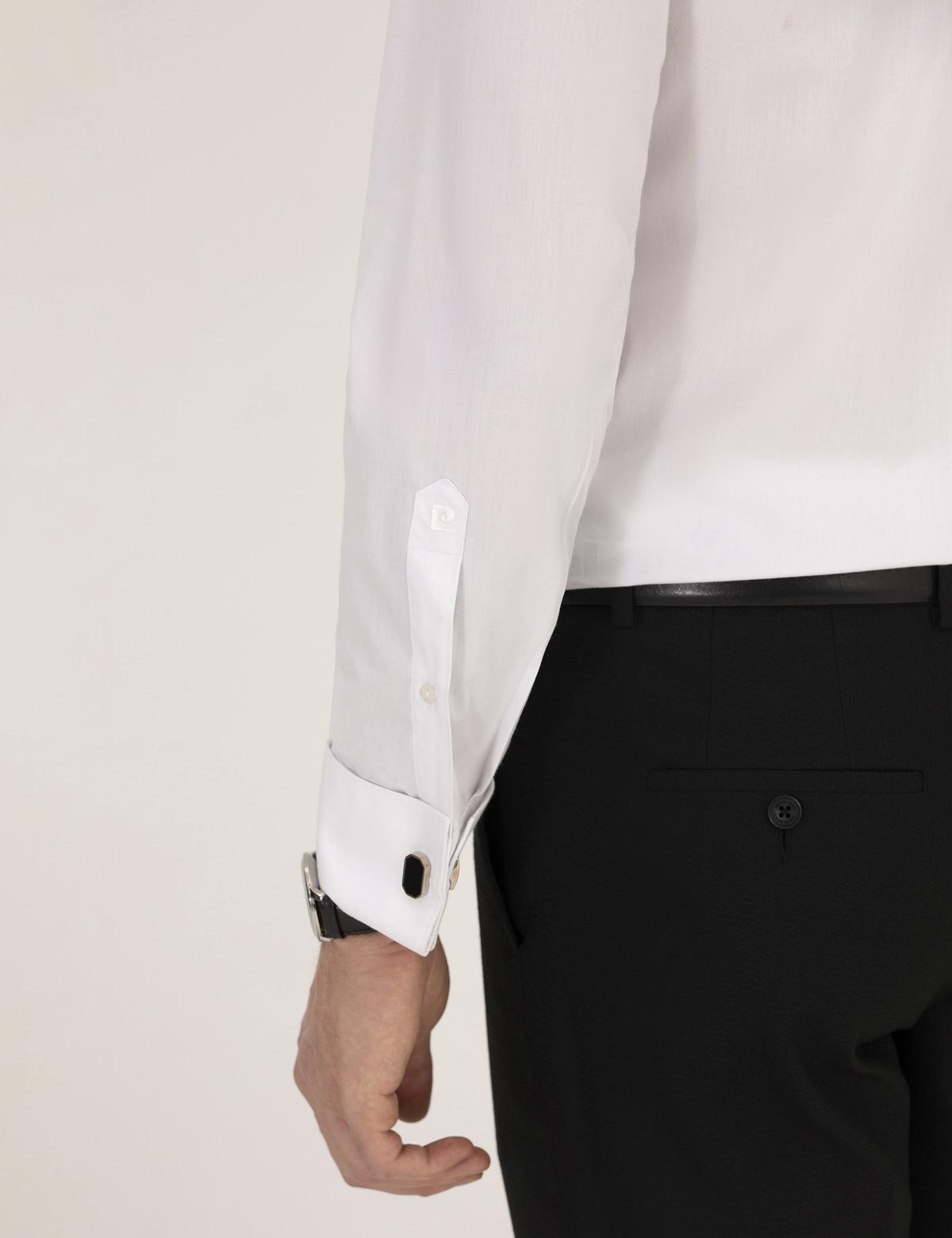 Beyaz Slim Fit Smokin Gömlek - 50236035001