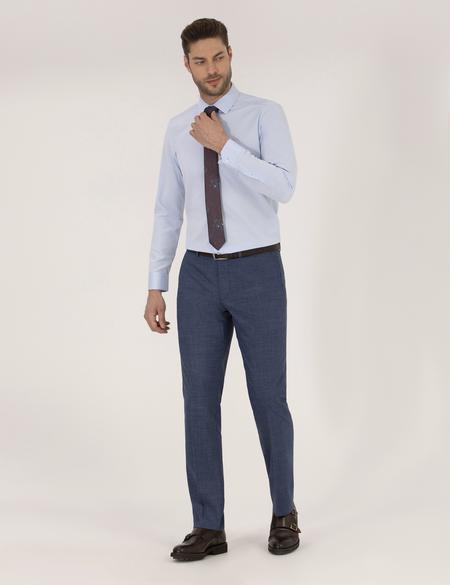 Açık Mavi Slim Fit Uzun Kollu Klasik Gömlek - 50223079033