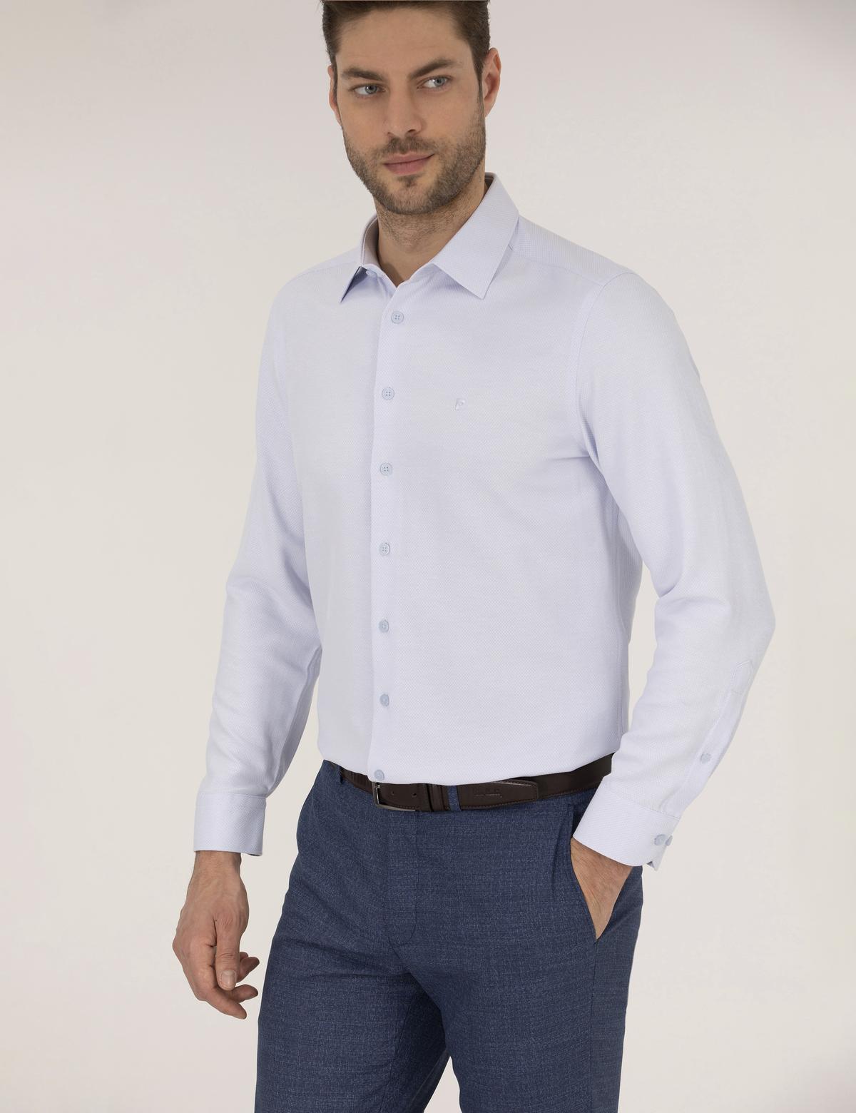 Açık Mavi Slim Fit Uzun Kollu Gömlek - 50265112030