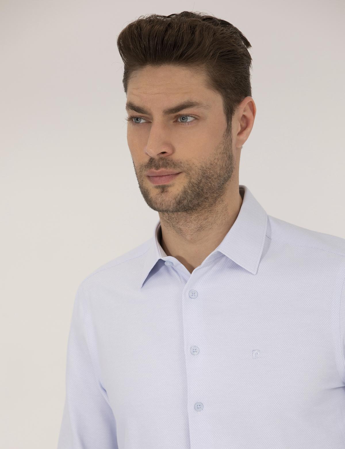 Açık Mavi Slim Fit Uzun Kollu Gömlek - 50265112030